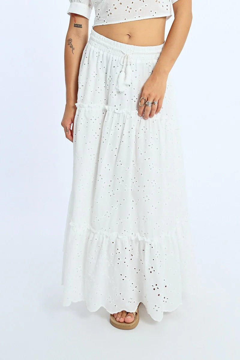 MAXI EMBROIDERED SKIRT
