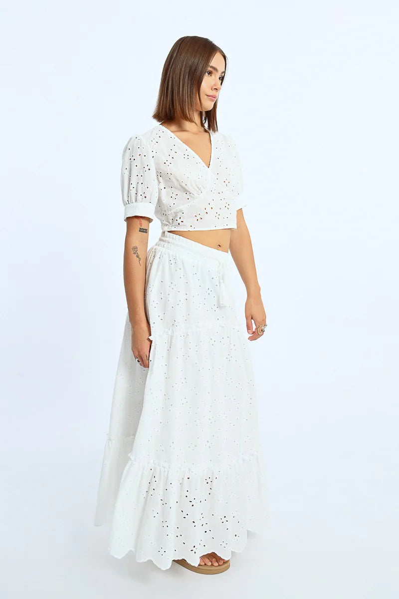 MAXI EMBROIDERED SKIRT