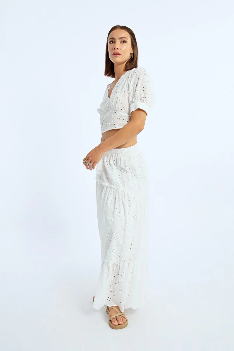 MAXI EMBROIDERED SKIRT