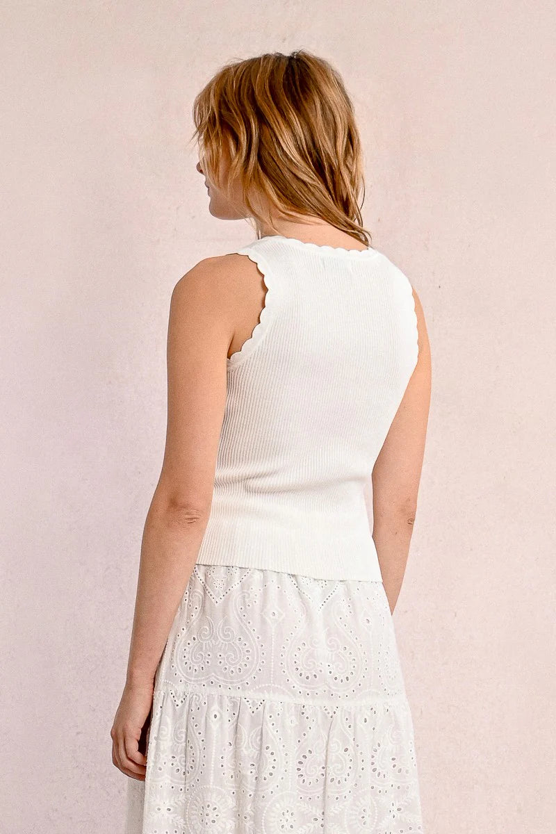 MESH TANK TOP - WHITE
