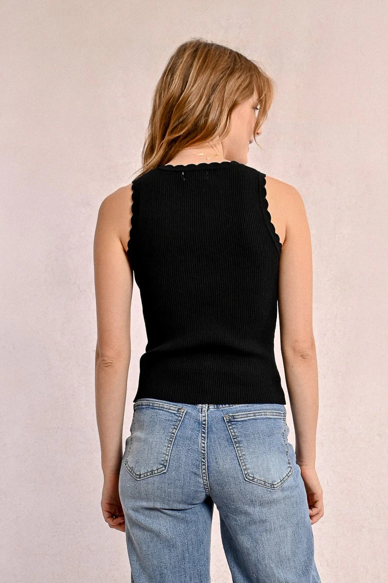 MESH TANK TOP - BLACK