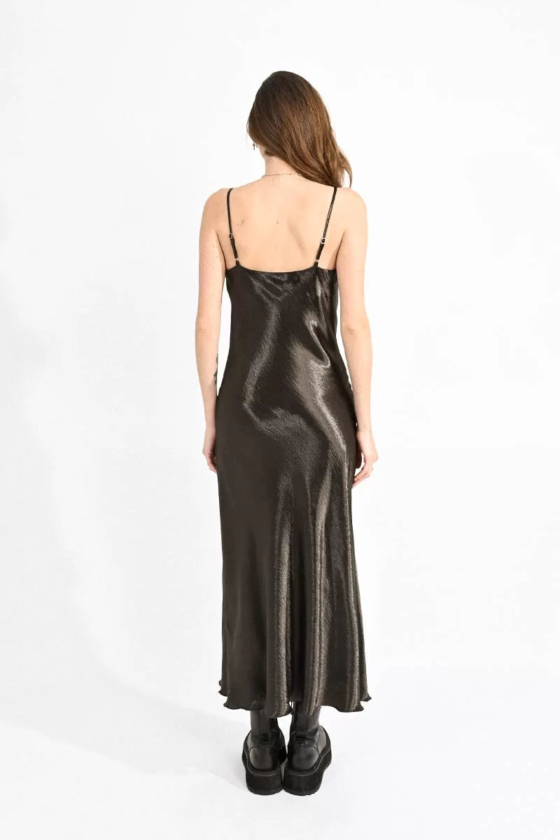 SOFIA SATIN MIDI DRESS