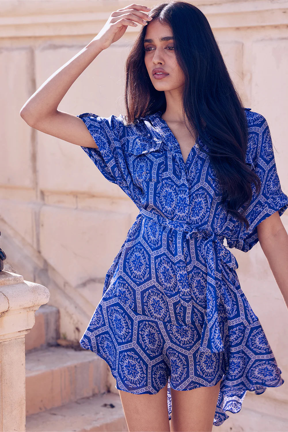 VIENNA DRESS - LAPIS TILE
