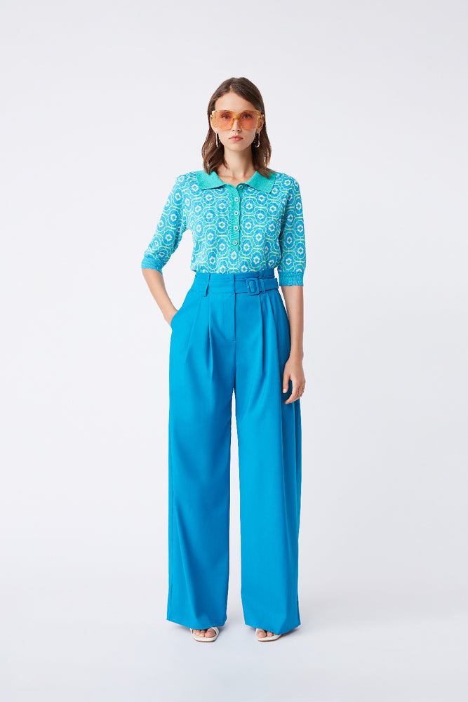 POLKA SWEATER - VERT D'EAU