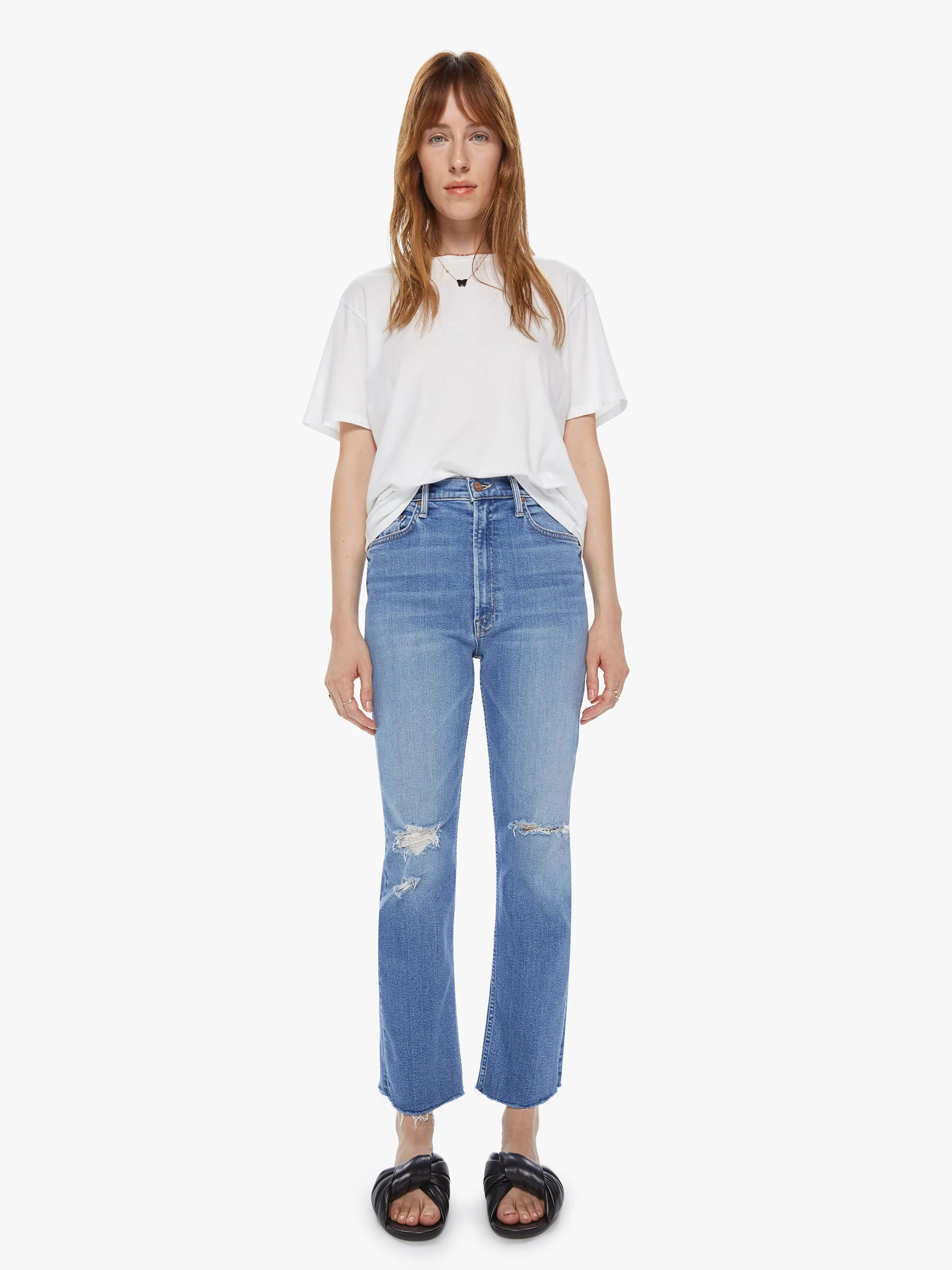 HIGH WAISTED RIDER ANKLE FRAY - PARTY LIKE A PIRATE