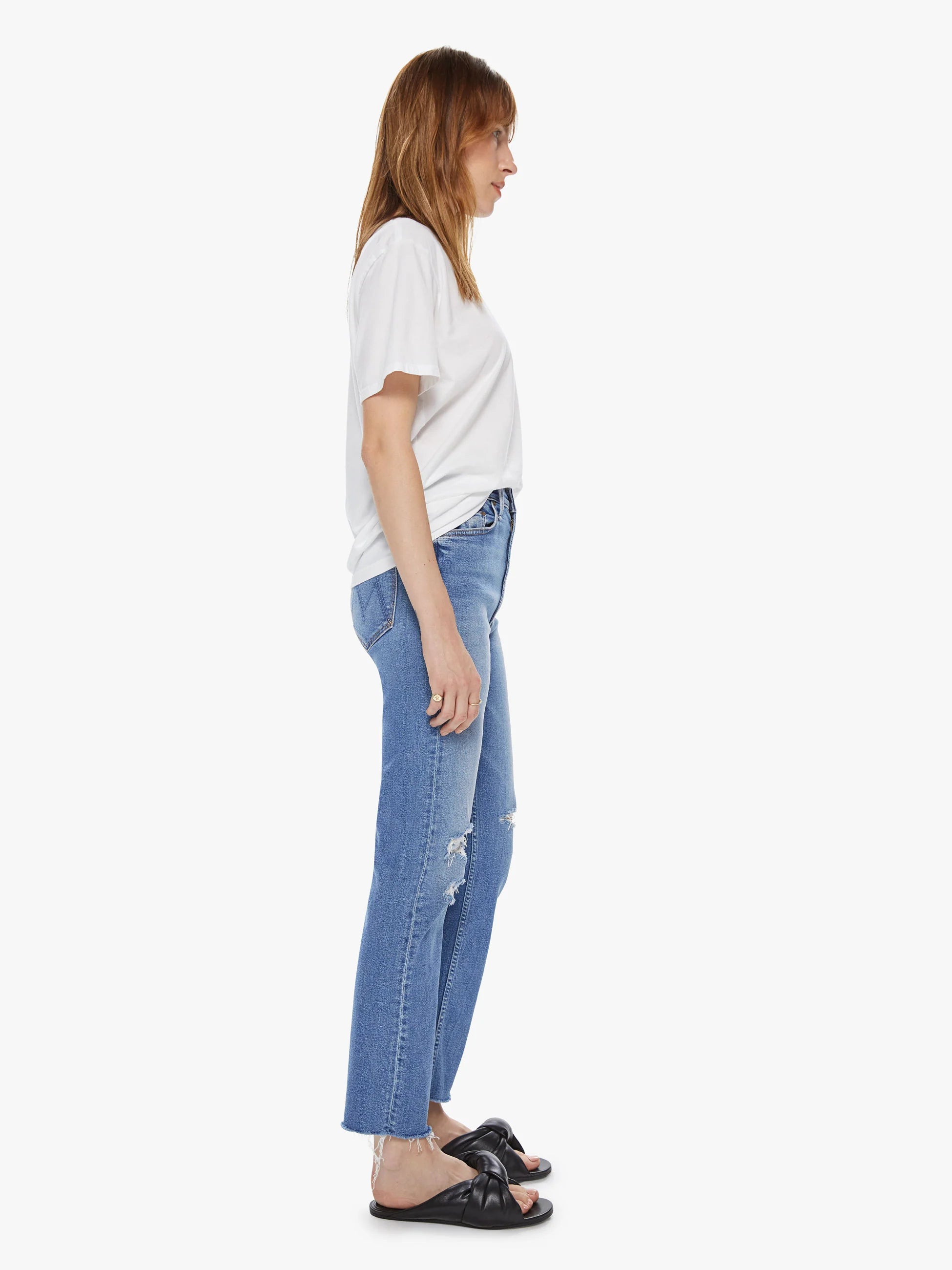 HIGH WAISTED RIDER ANKLE FRAY - PARTY LIKE A PIRATE
