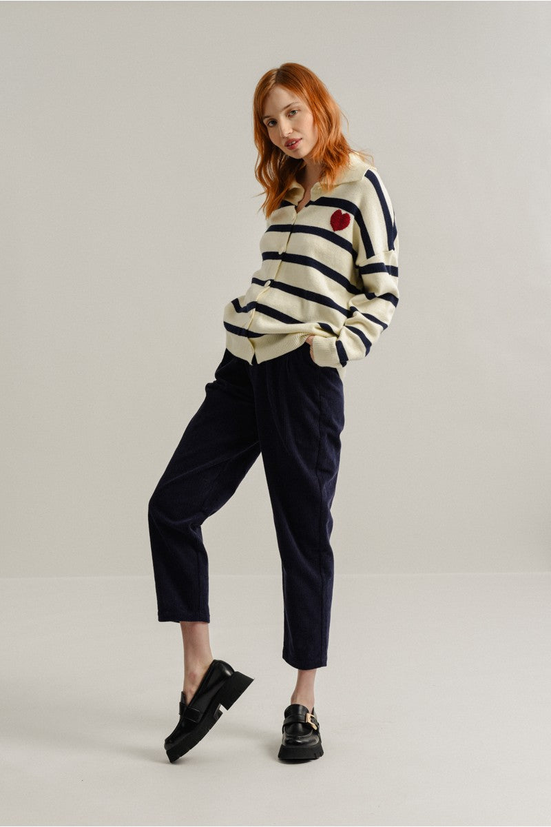 SAILOR'S BUTTONED CARDIGAN