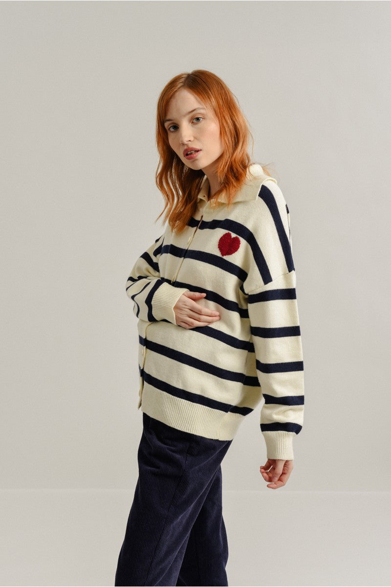 SAILOR'S BUTTONED CARDIGAN