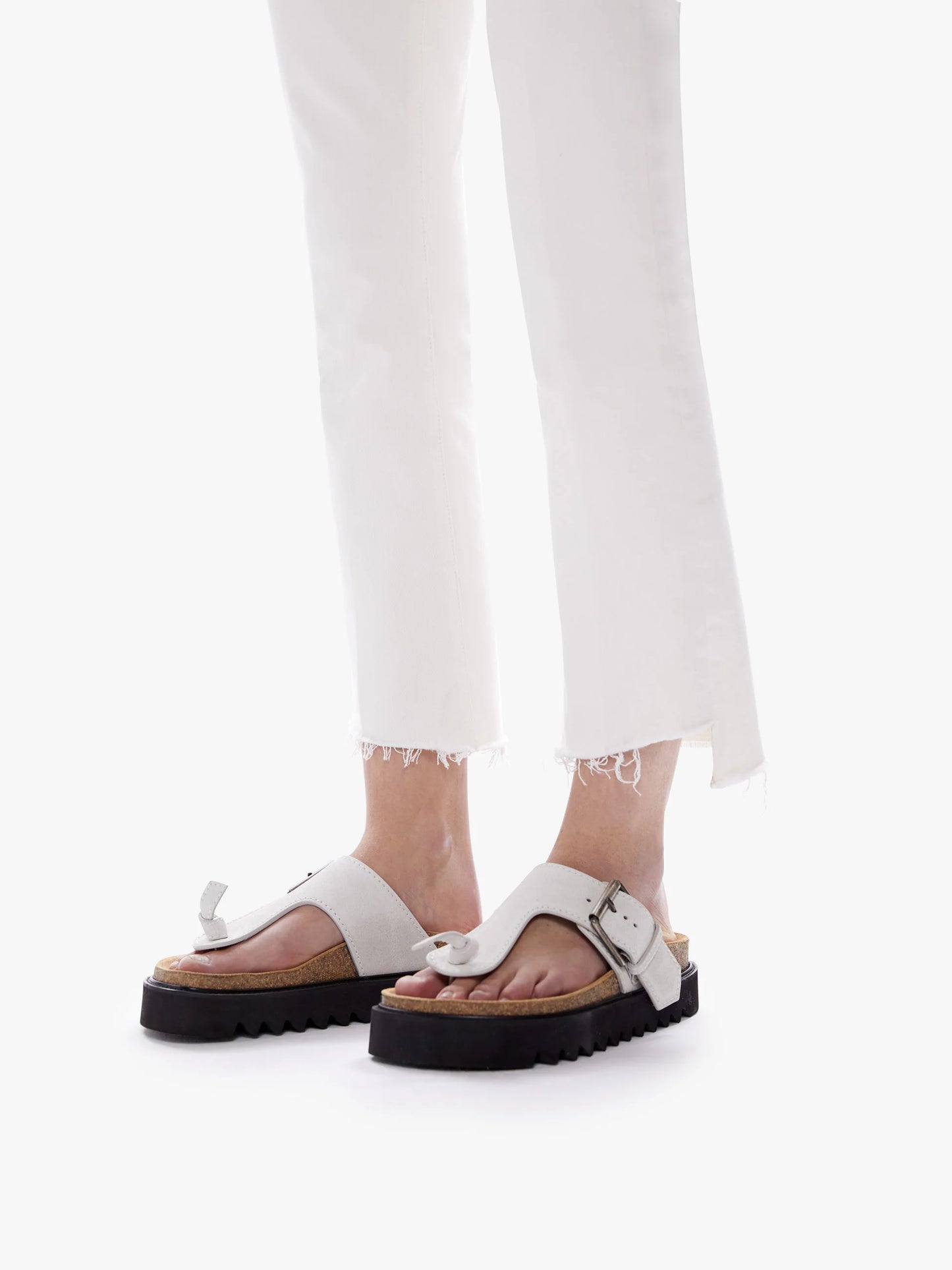 THE INSIDER CROP STEP FRAY - CREAM PUFFS