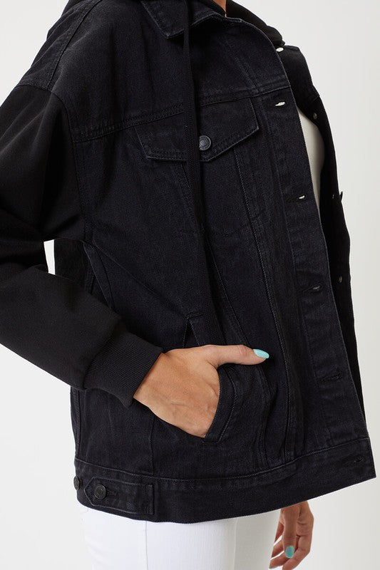 DENIM JACKET HOODIE