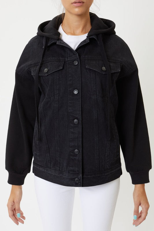 DENIM JACKET HOODIE