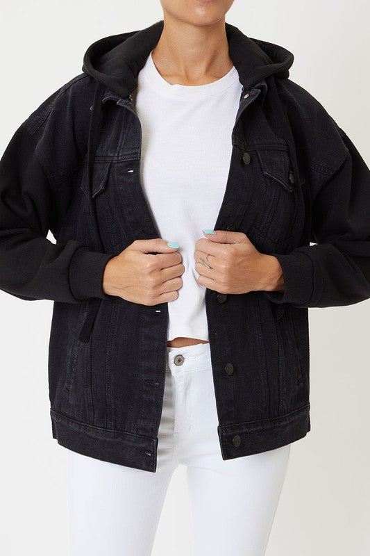 DENIM JACKET HOODIE