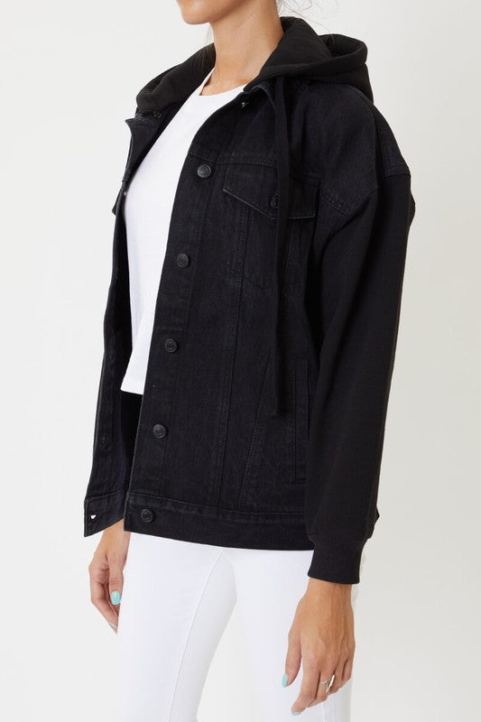 DENIM JACKET HOODIE