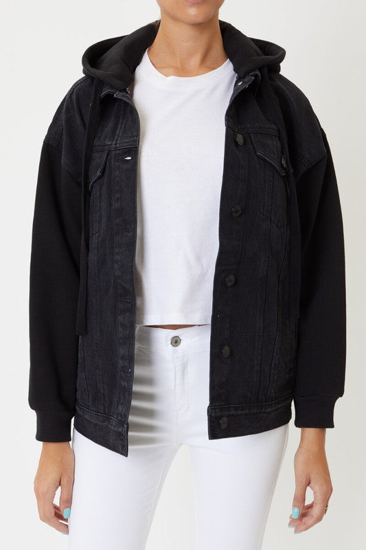 DENIM JACKET HOODIE