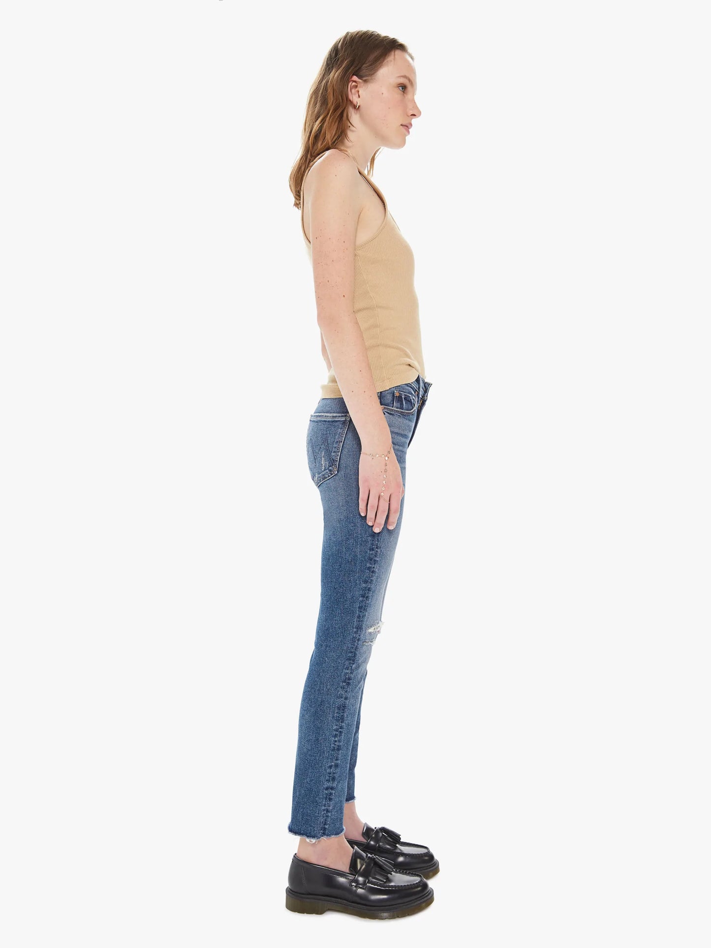 THE MID RISE DAZZLER ANKLE FRAY - GOING IN CIRCLES