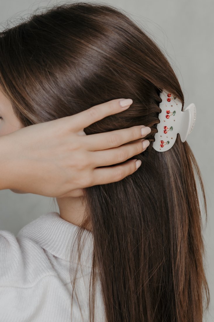 CHERRY HAIR CLIP (VARIOUS COLOURS)