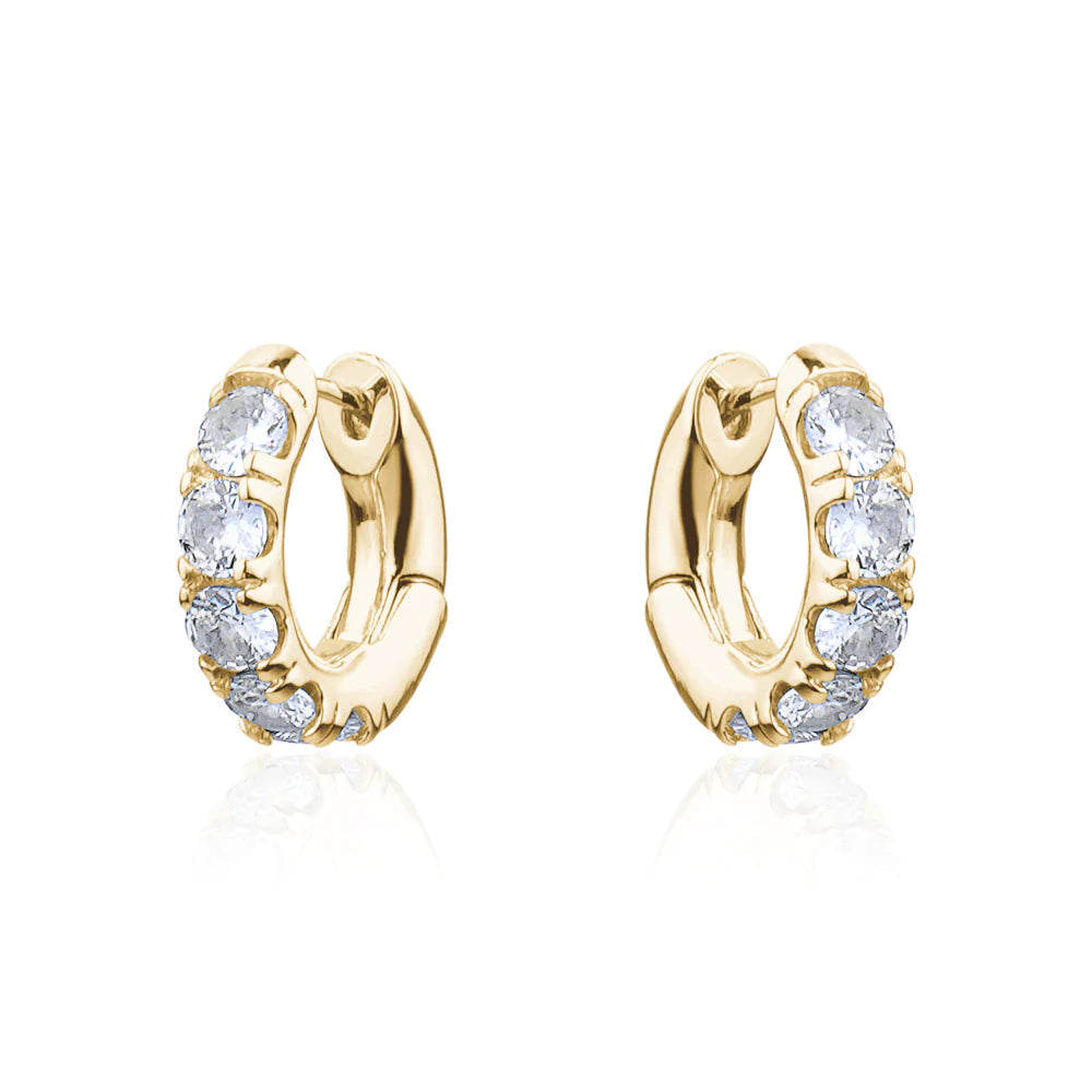 TUBE CRYSTAL HOOPS (VARIOUS COLOURS)