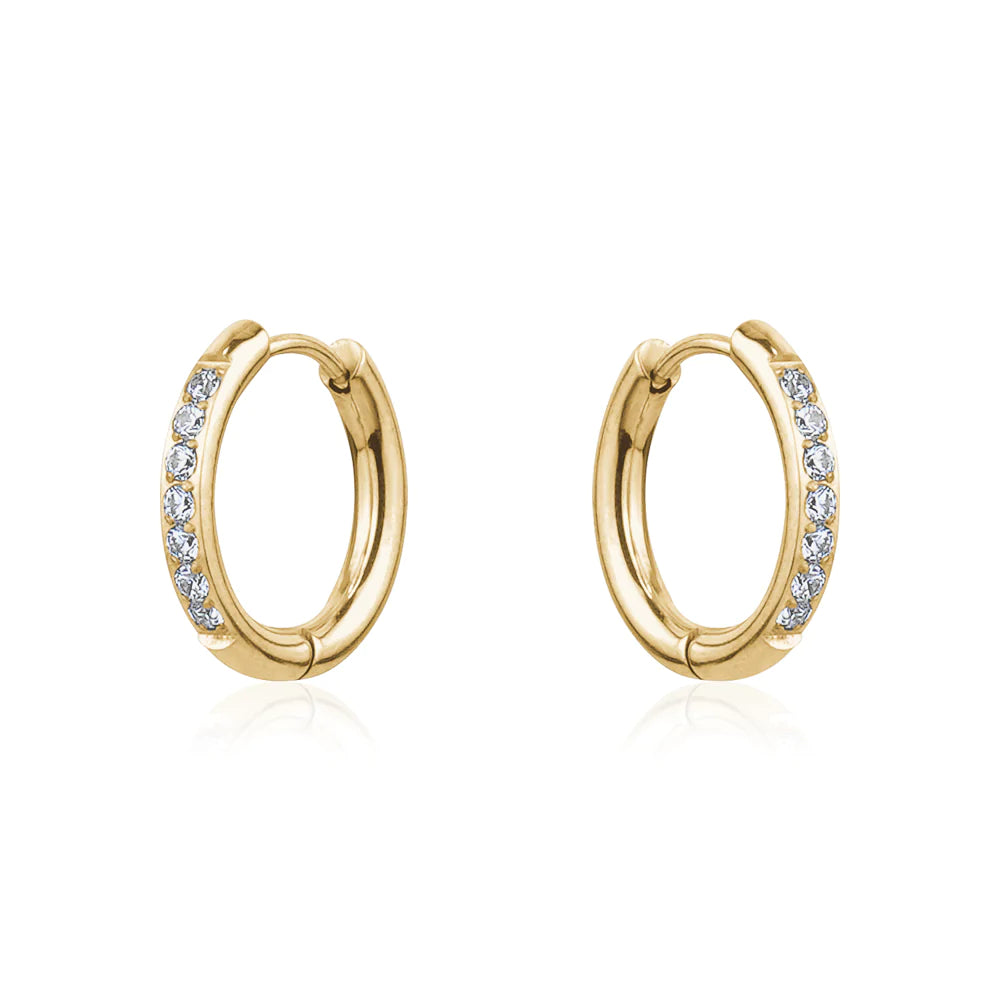 SMALL CRYSTAL HOOPS