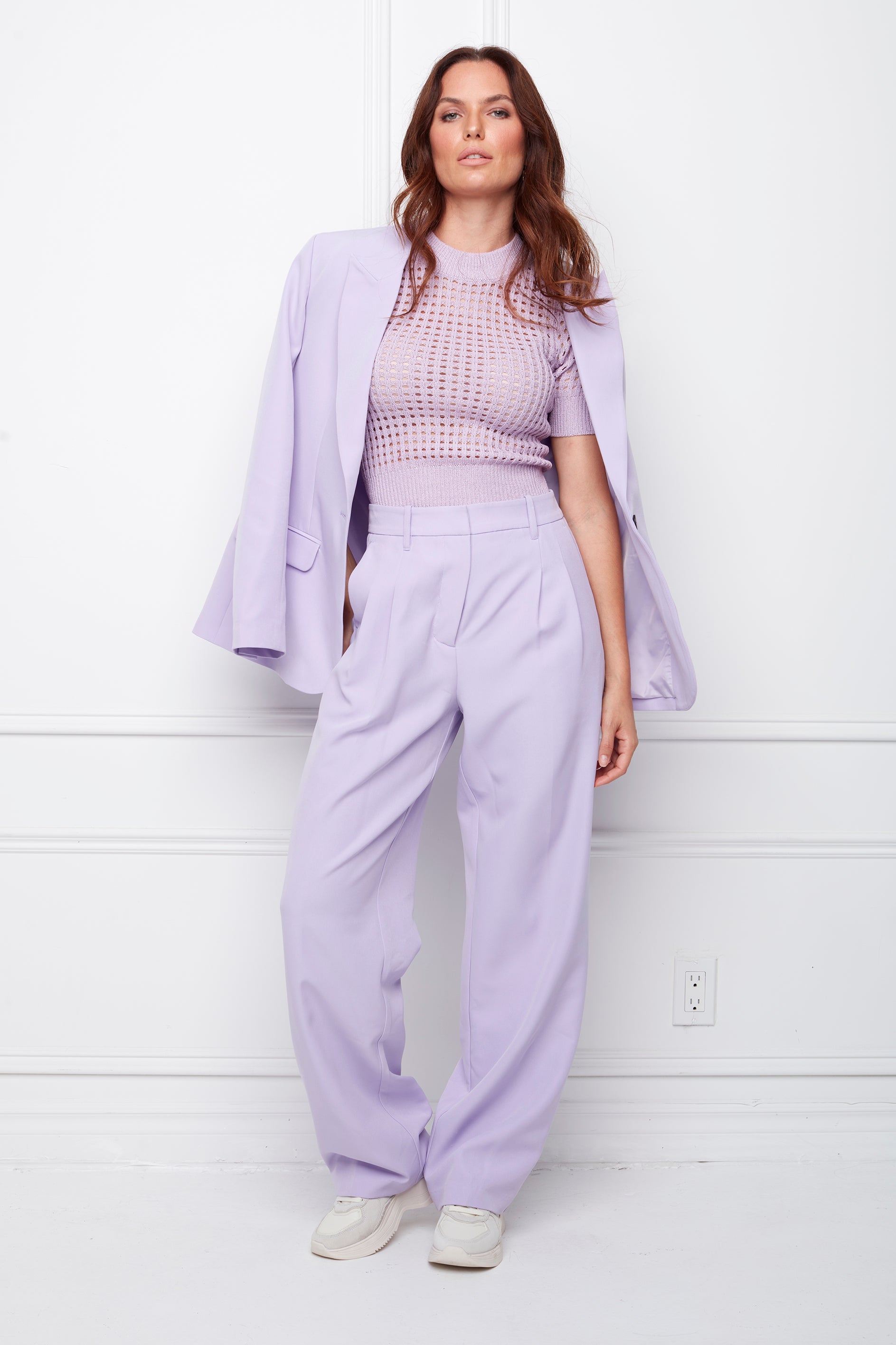 BRYNN PLEATED PANT - LAVENDER