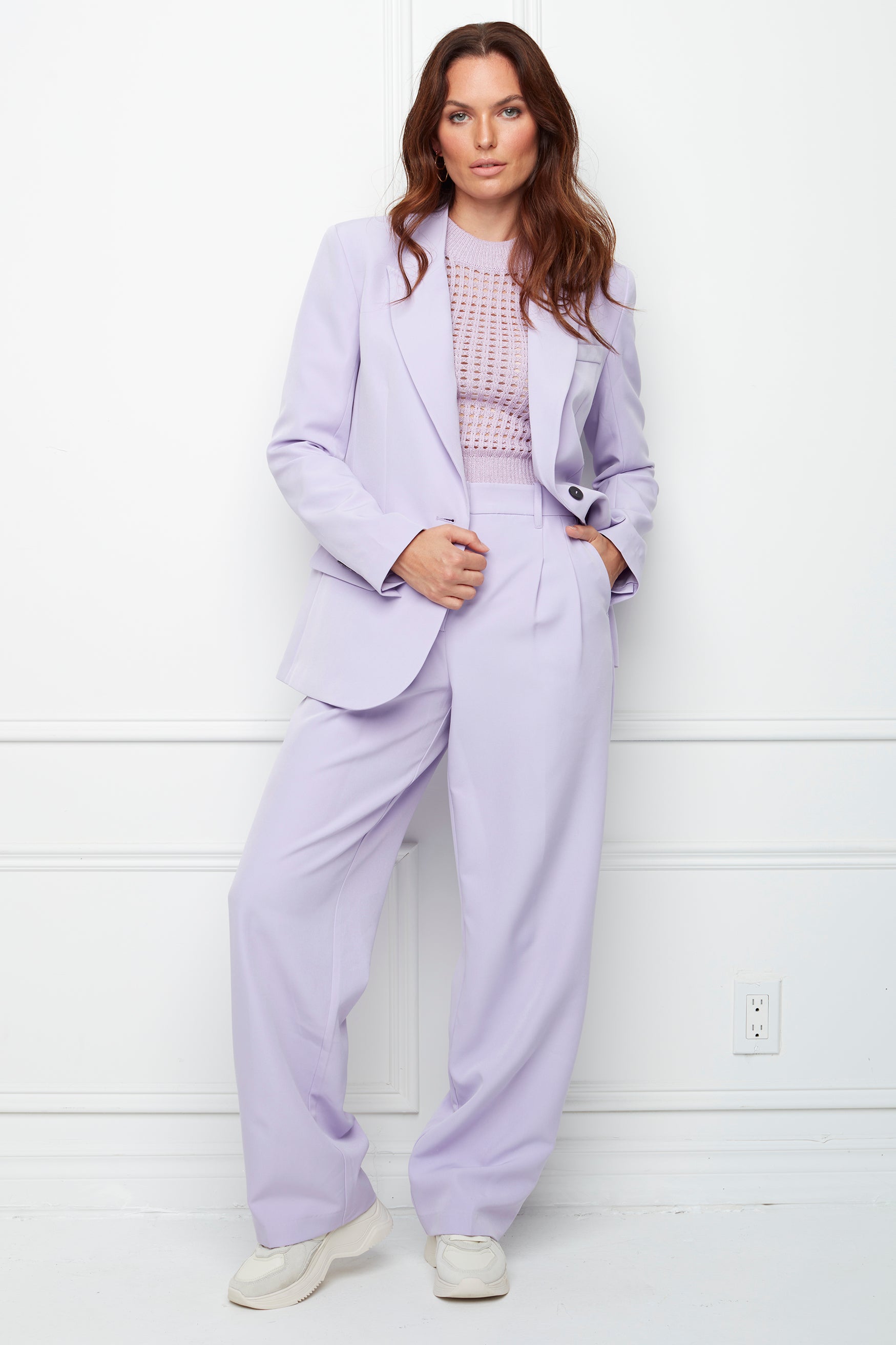 BRYNN PLEATED PANT - LAVENDER