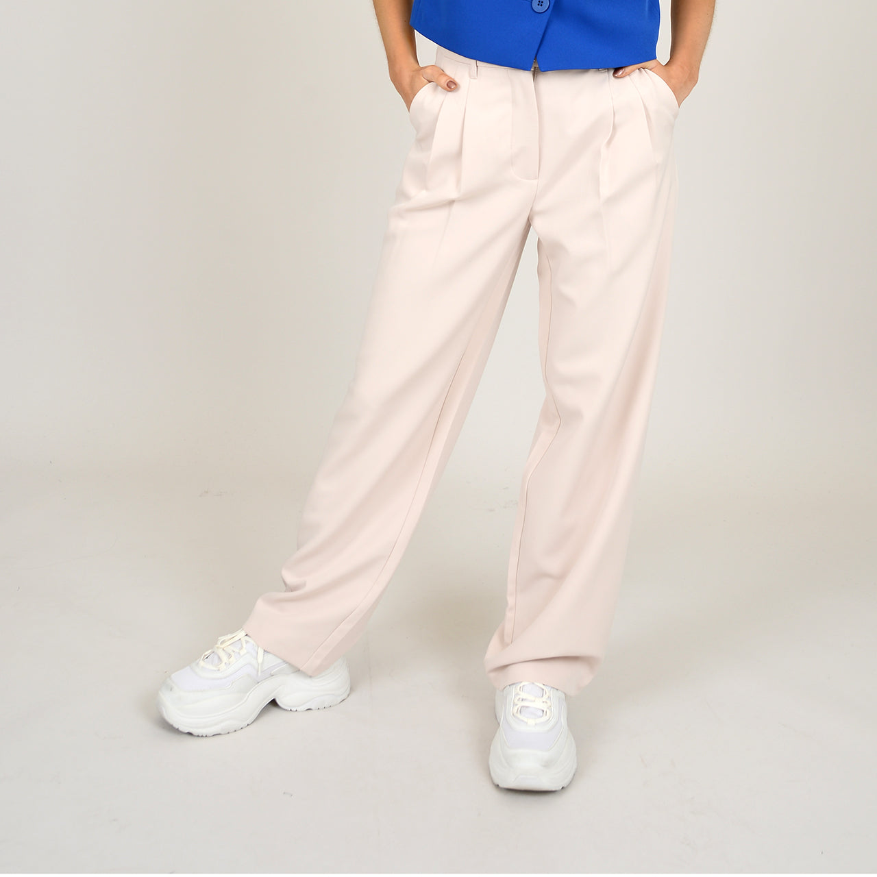 BRYNN PLEATED PANT - BONE