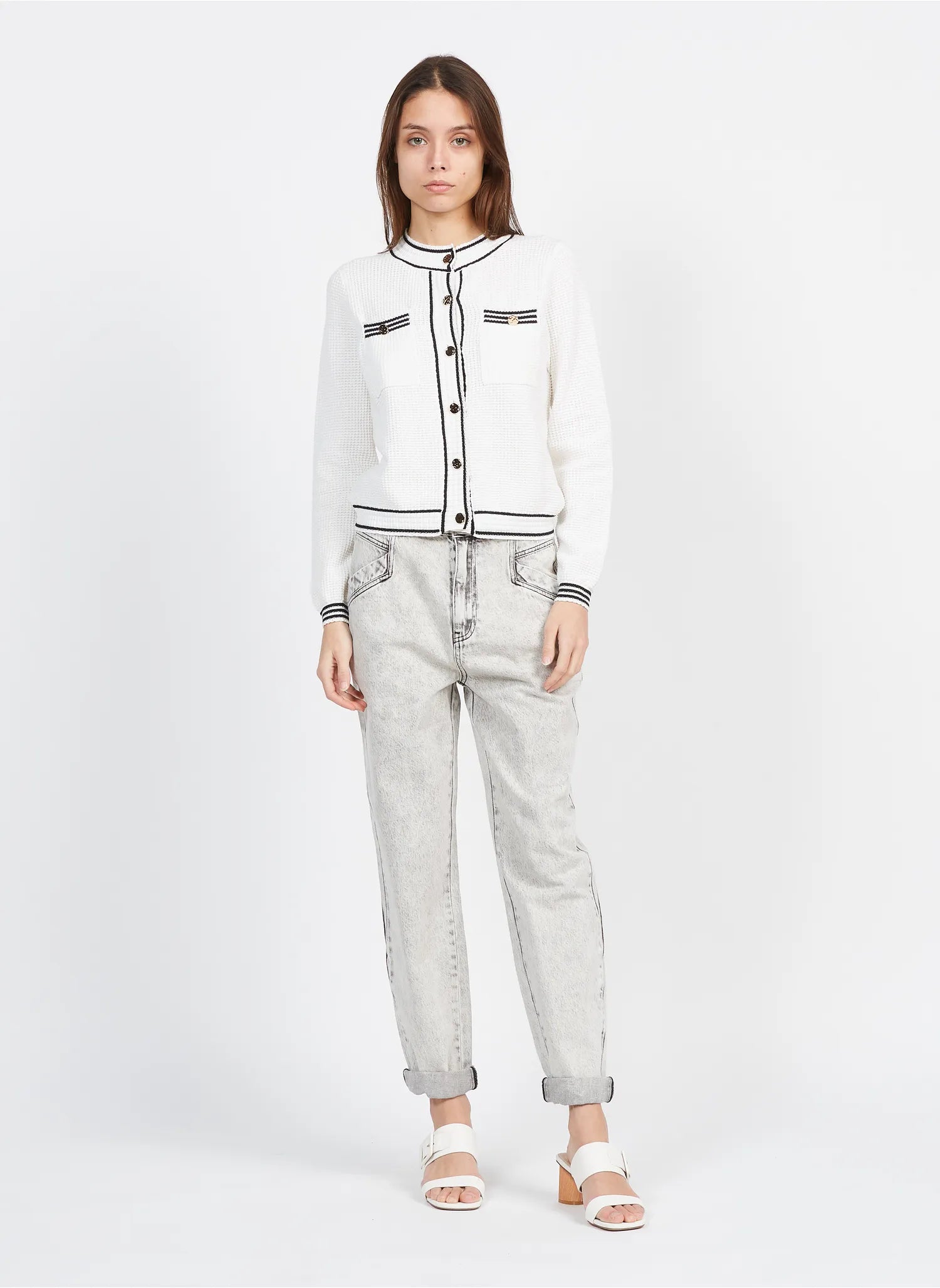 GODARD CARDIGAN - BLANC CASSE