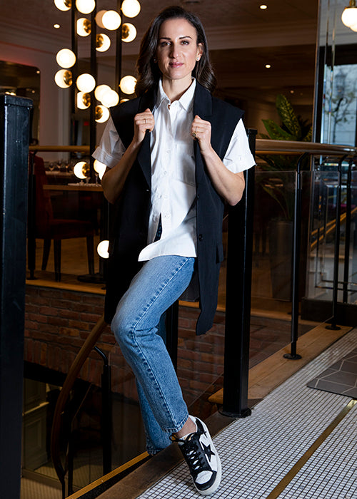 FREEPORT BLAZER VEST - BLACK