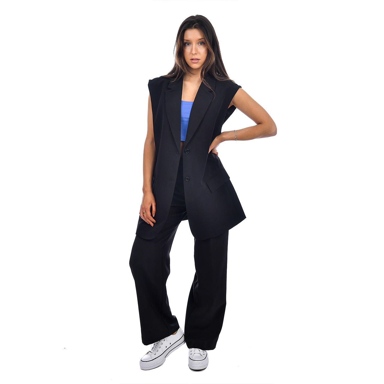 FREEPORT BLAZER VEST - BLACK
