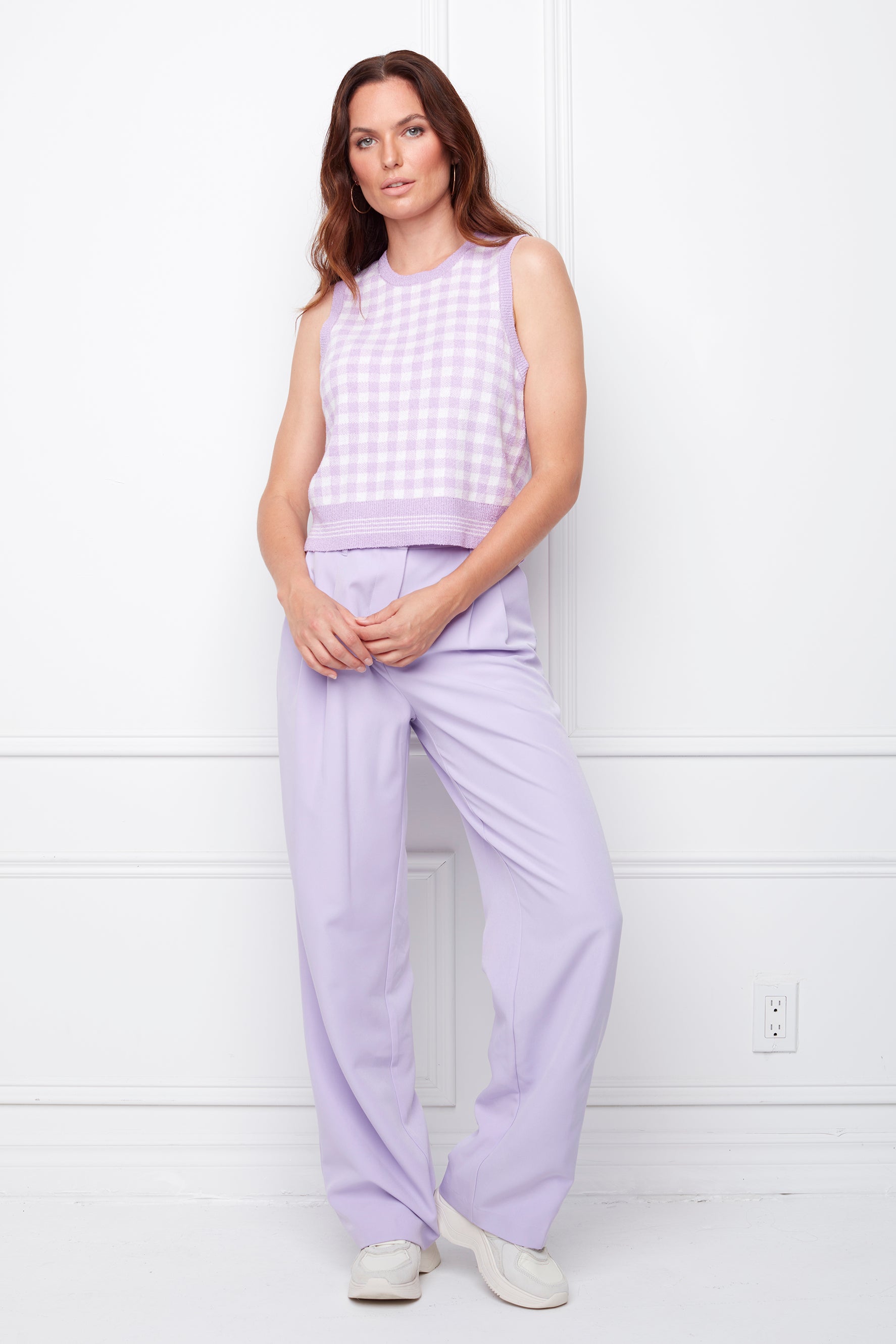 BRYNN PLEATED PANT - LAVENDER
