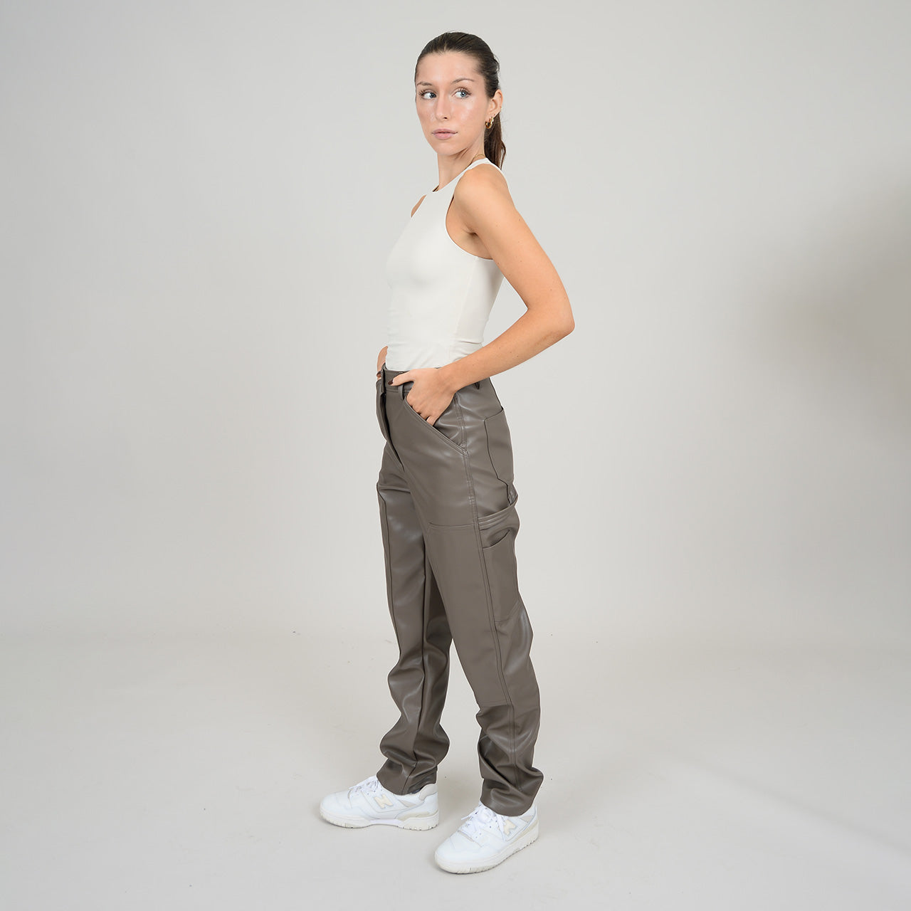 ROXANNA CREWNECK BODYSUIT (SECOND SKIN) - CHAMPAGNE