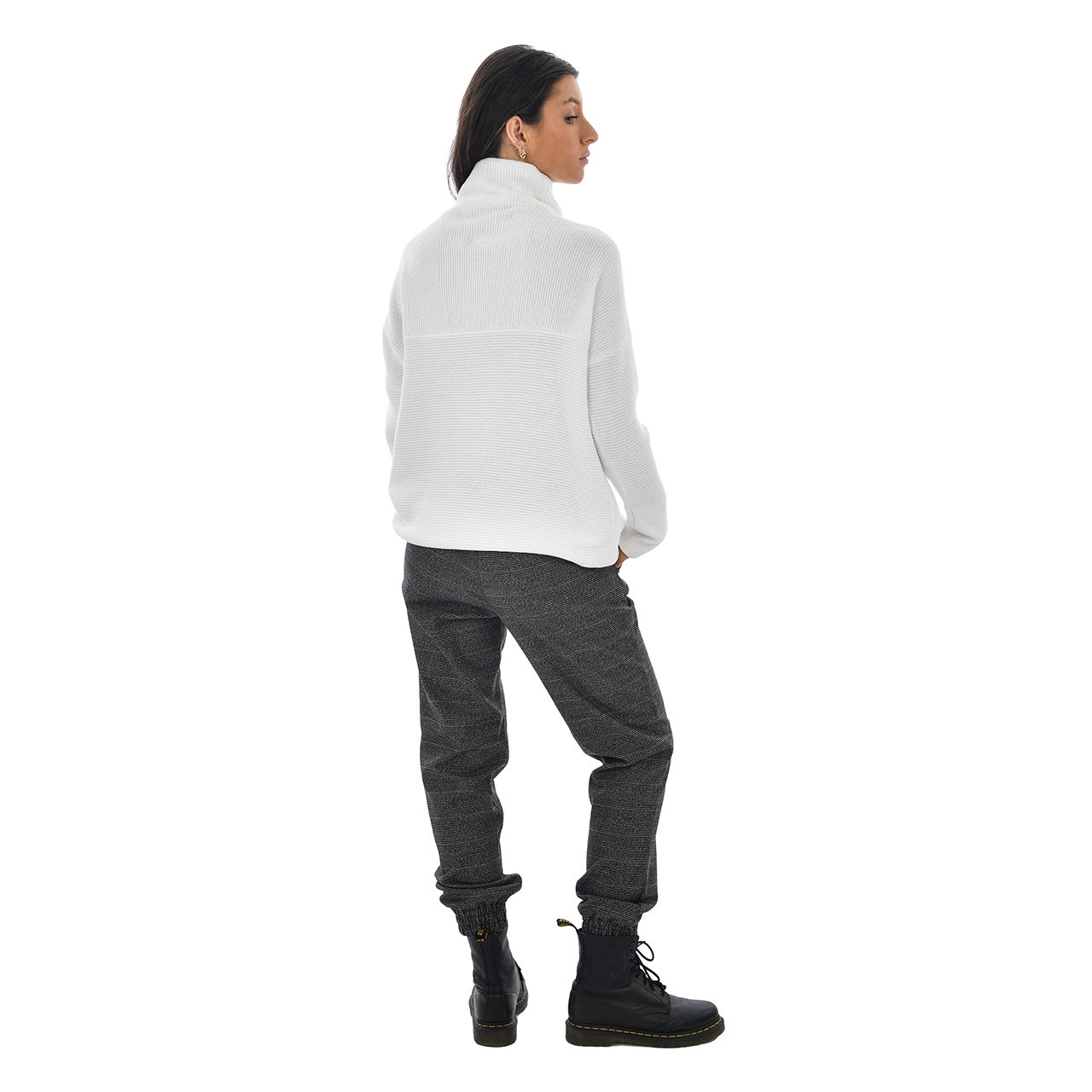 NANCY OTTOMAN MOCKNECK SWEATER - WINTER WHITE