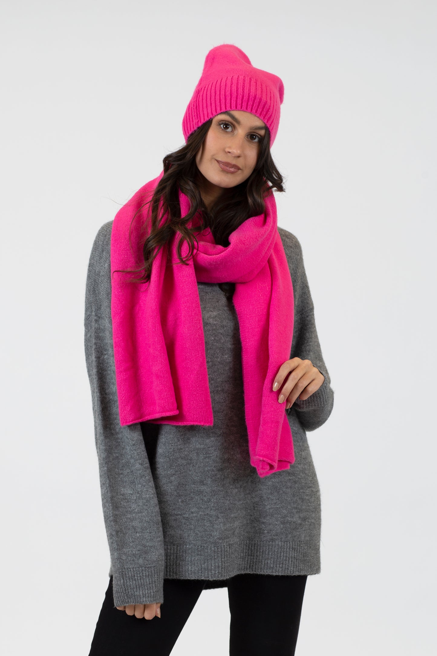 BEANIE - BRIGHT PINK