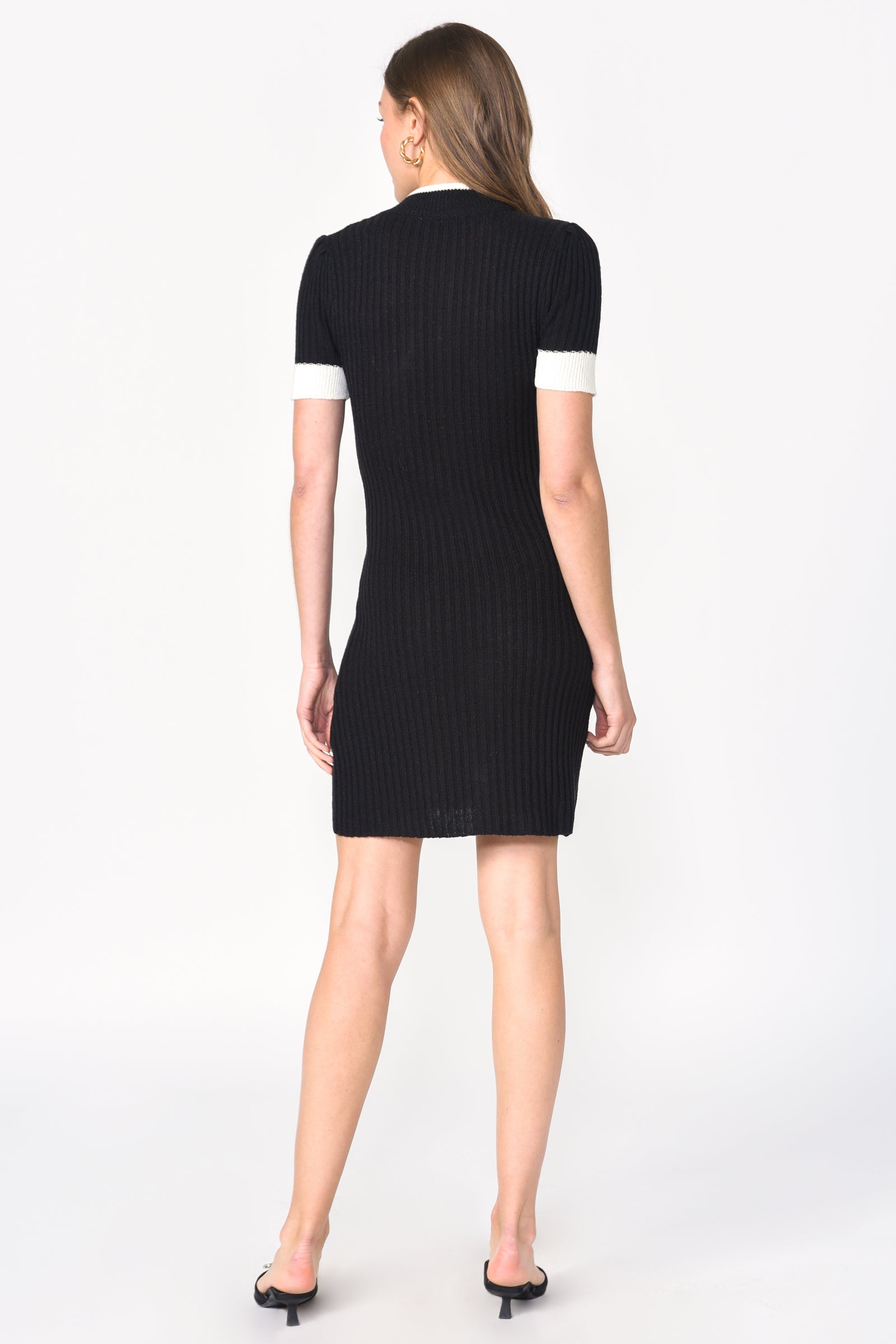 NINA BUTTON FRONT SWEATER DRESS
