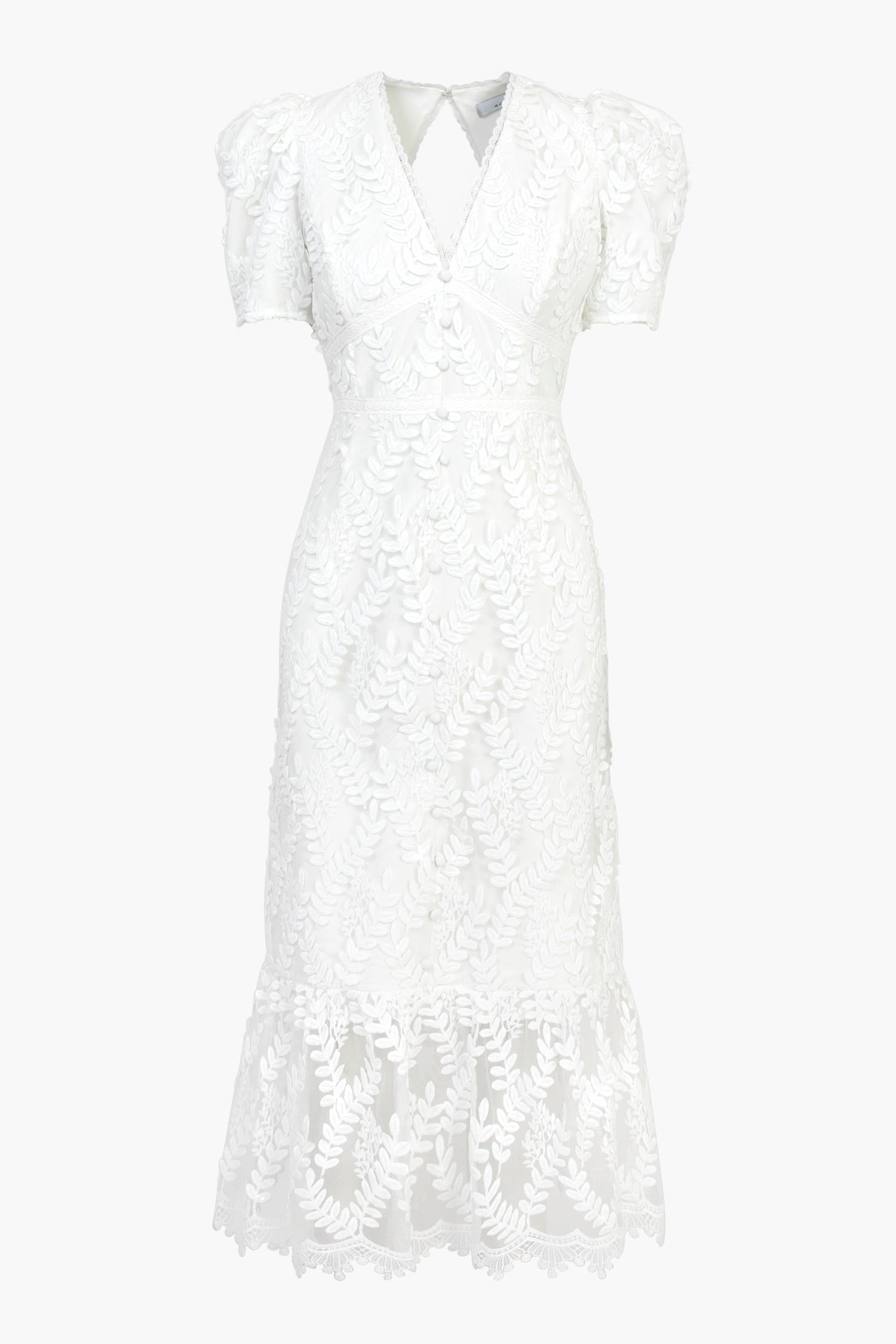 HEIDI LACE EMBROIDERED MIDI DRESS