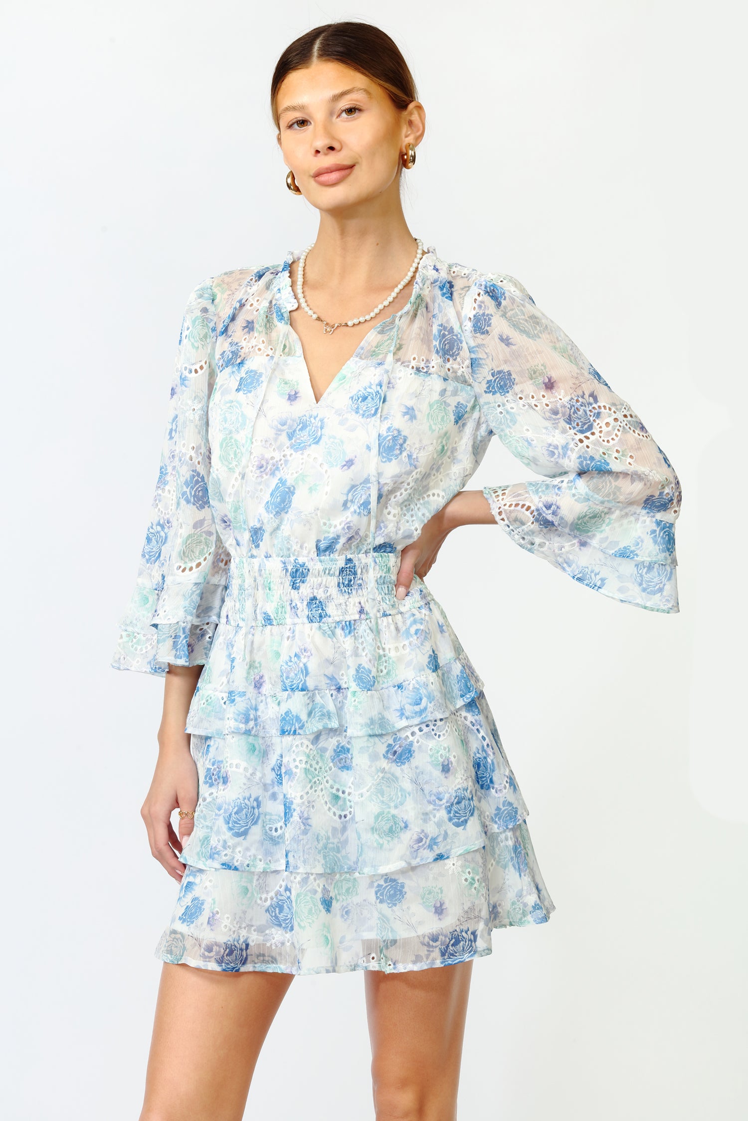 JULIANA SMOCKED MINI DRESS