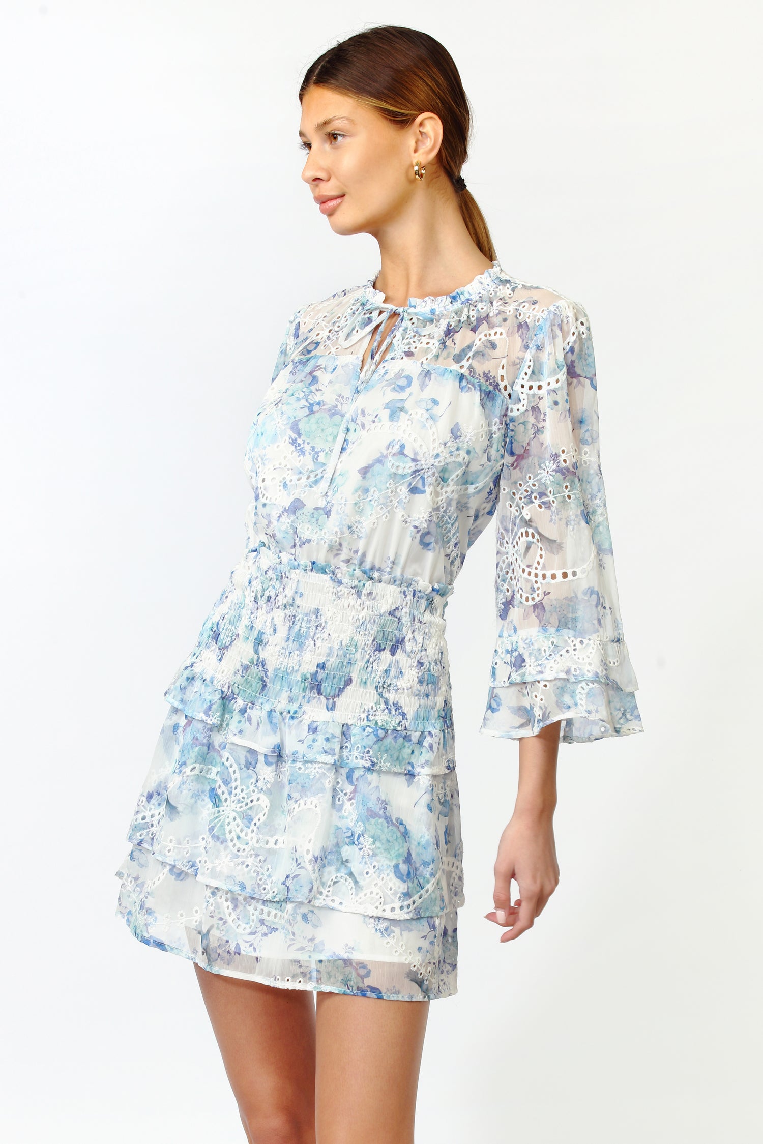 JULIANA SMOCKED MINI DRESS