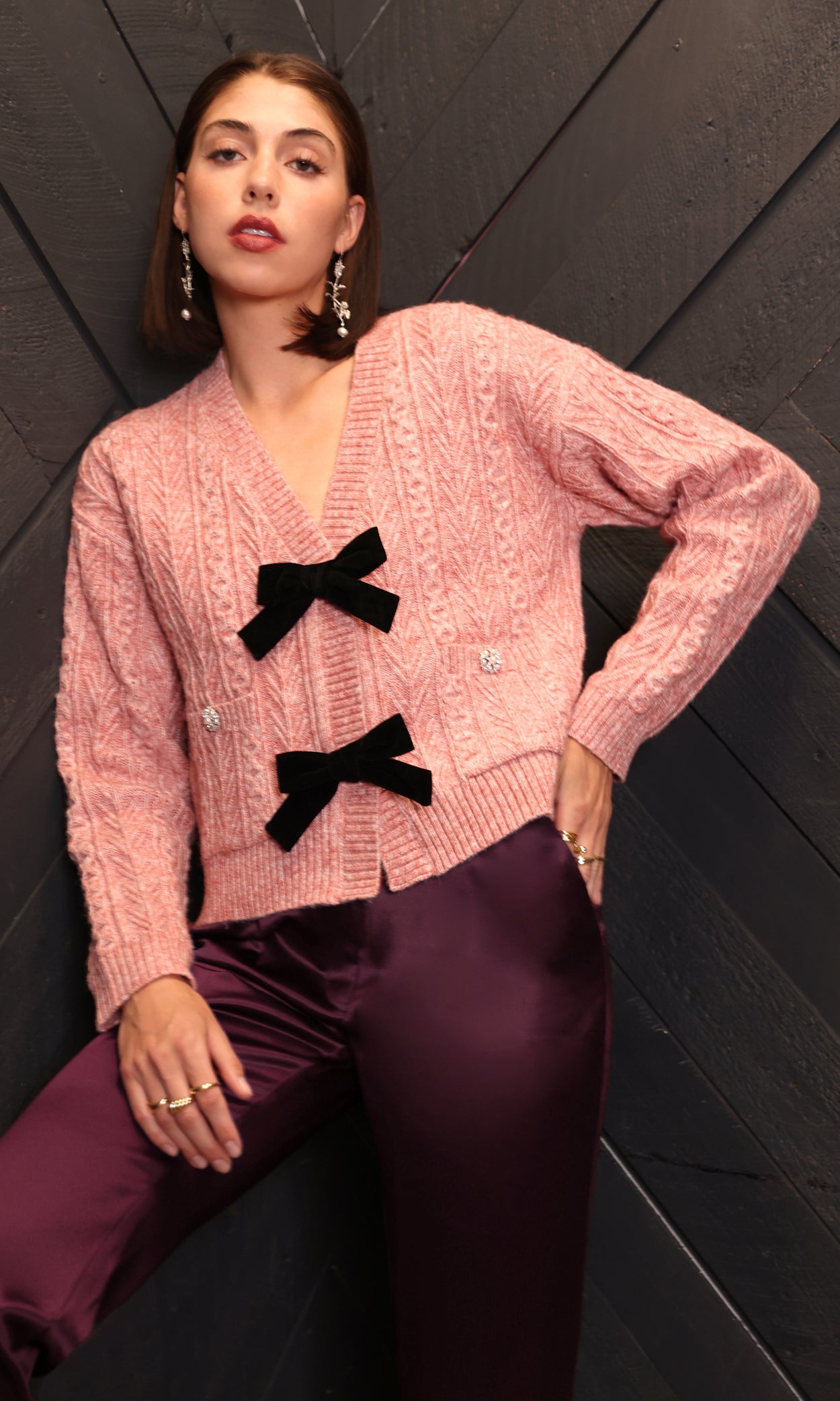 KENDALL BOW CARDIGAN