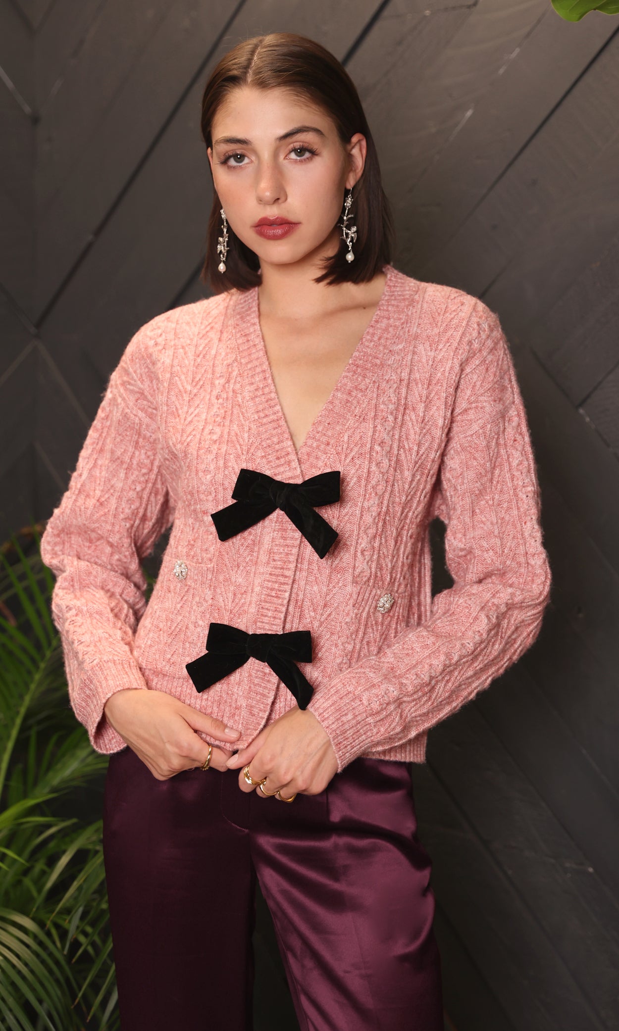 KENDALL BOW CARDIGAN