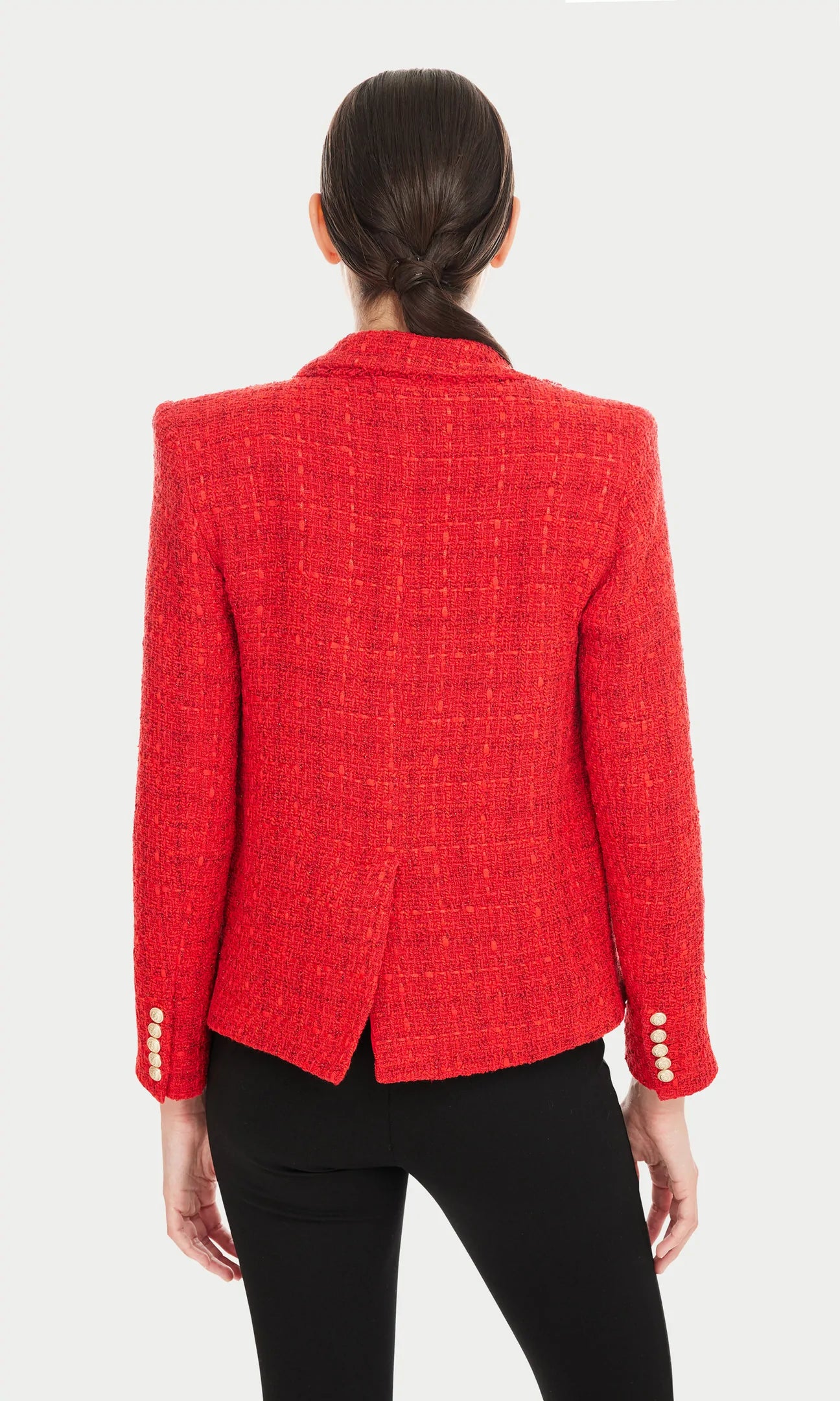 ELIZA TWEED BLAZER - RED