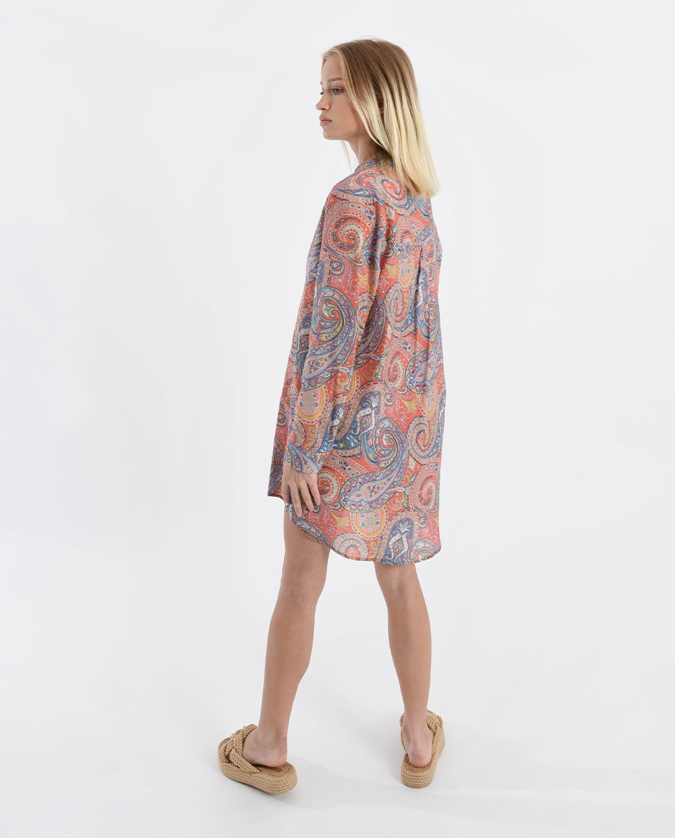 CHIARA PRINTED COVERUP - PINK ISABELLE