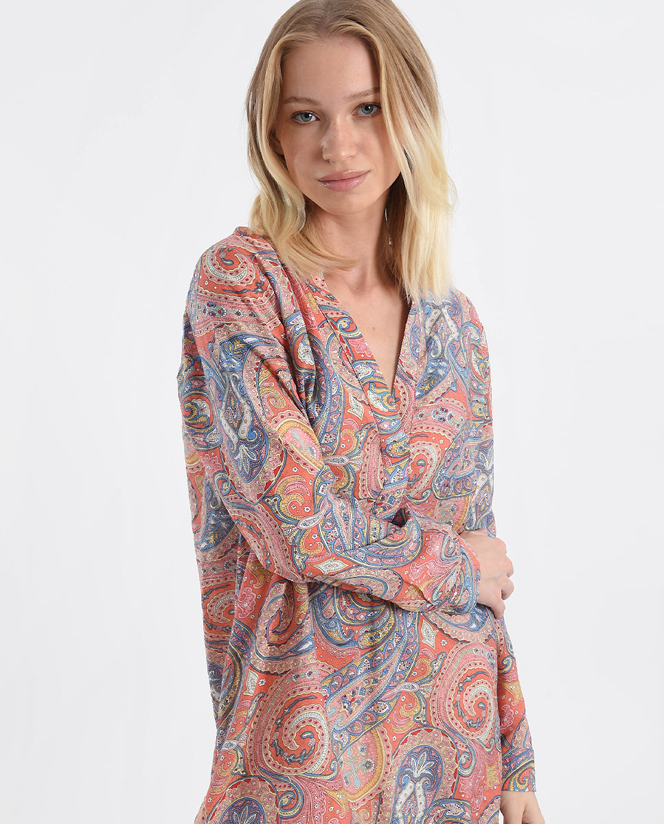 CHIARA PRINTED COVERUP - PINK ISABELLE
