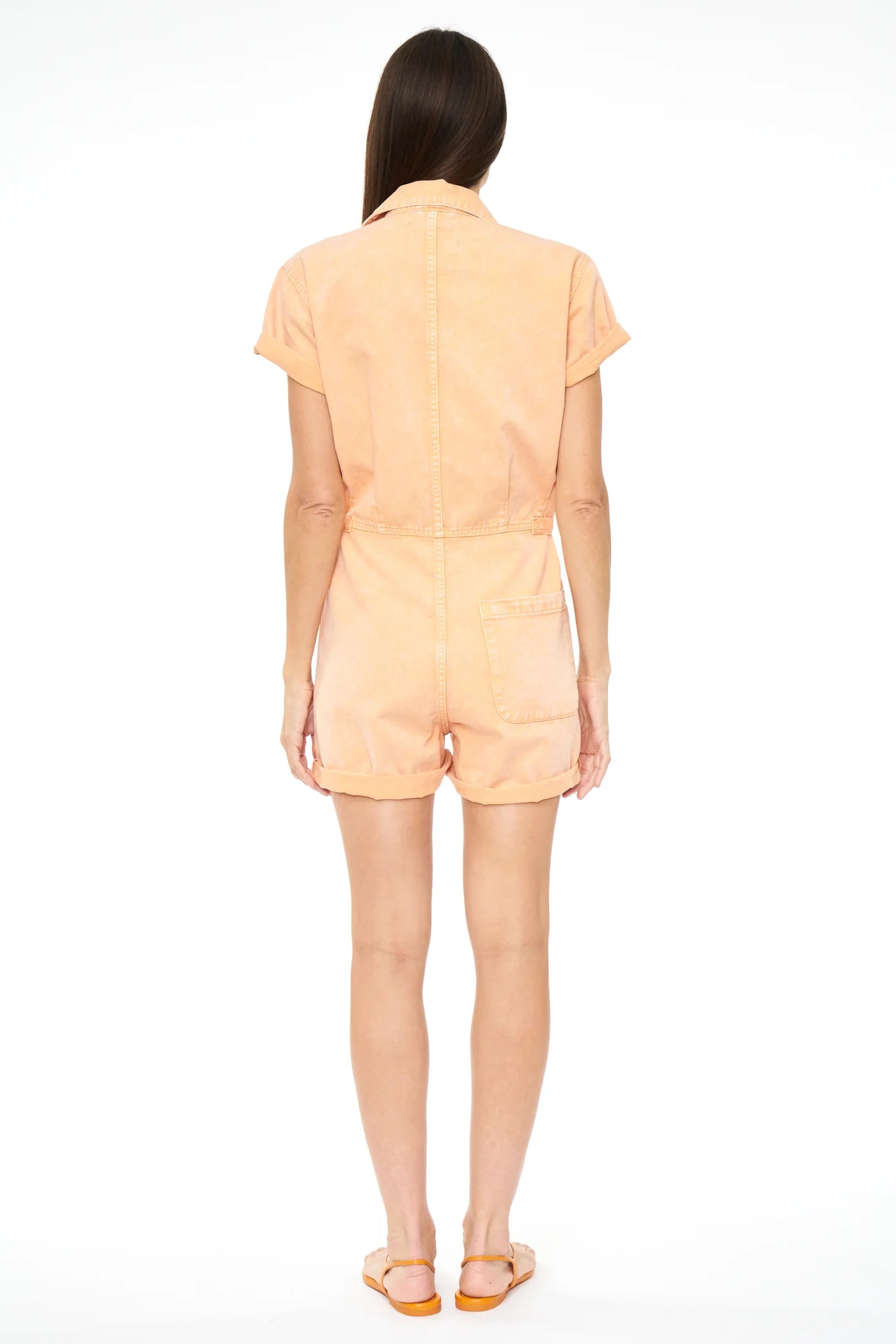 PARKER SHORT SLEEVE ROMPER - SHERBET SNOW
