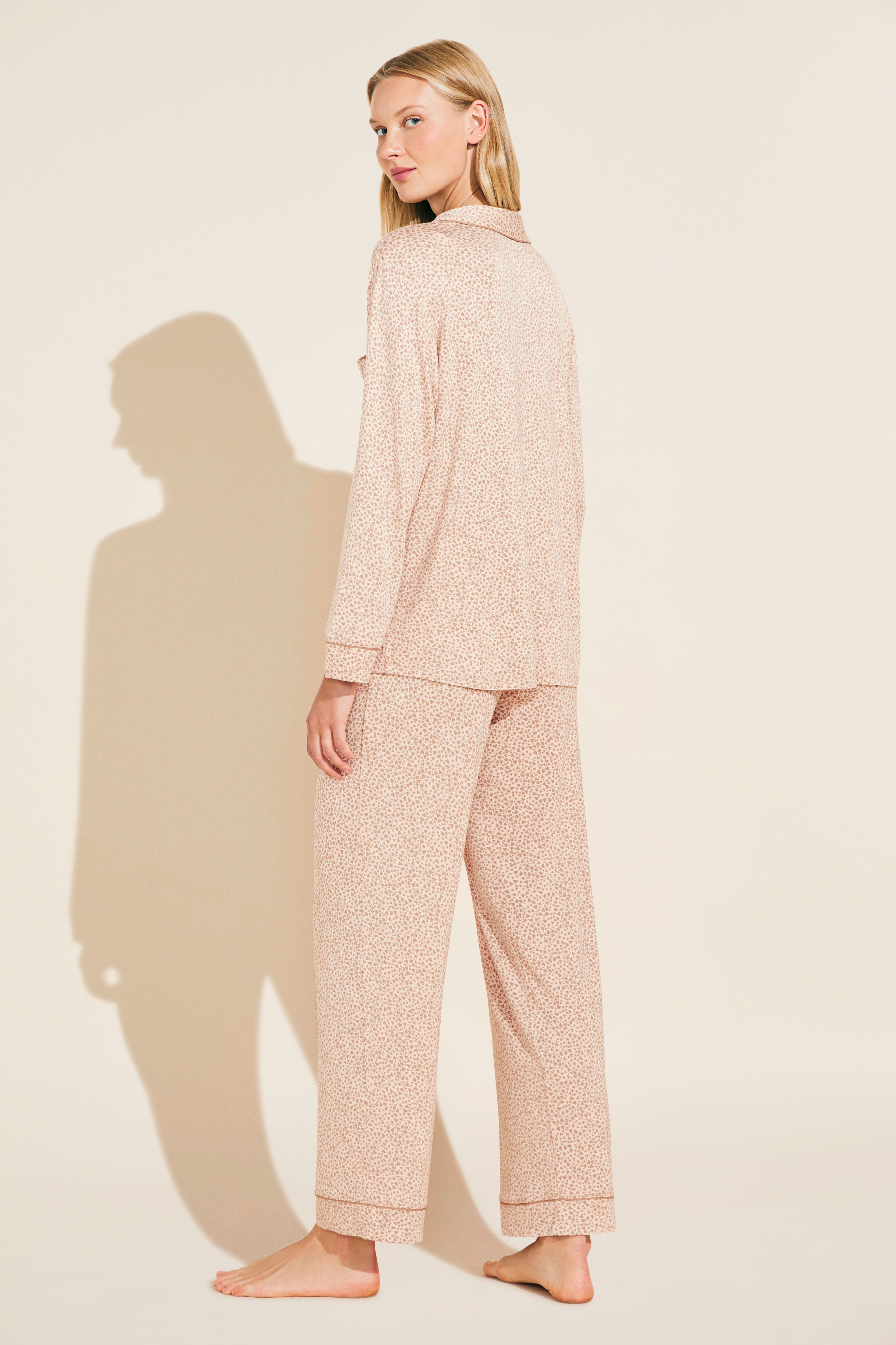GISELE PRINTED LONG PJ SET - ANIMAL HEARTS