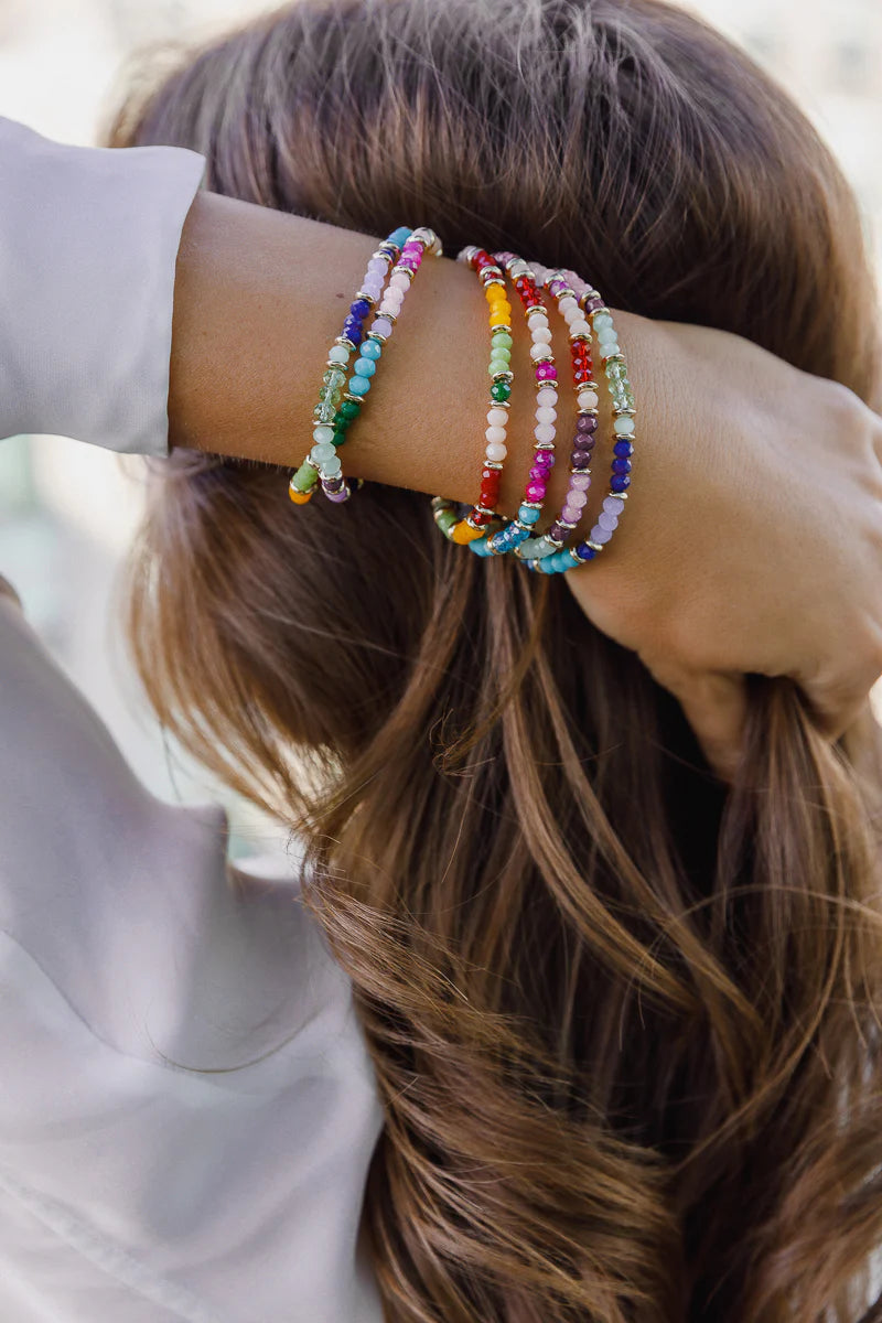 GLASS BEADED LOVE BRACELETS (VARIOUS COLOURS)