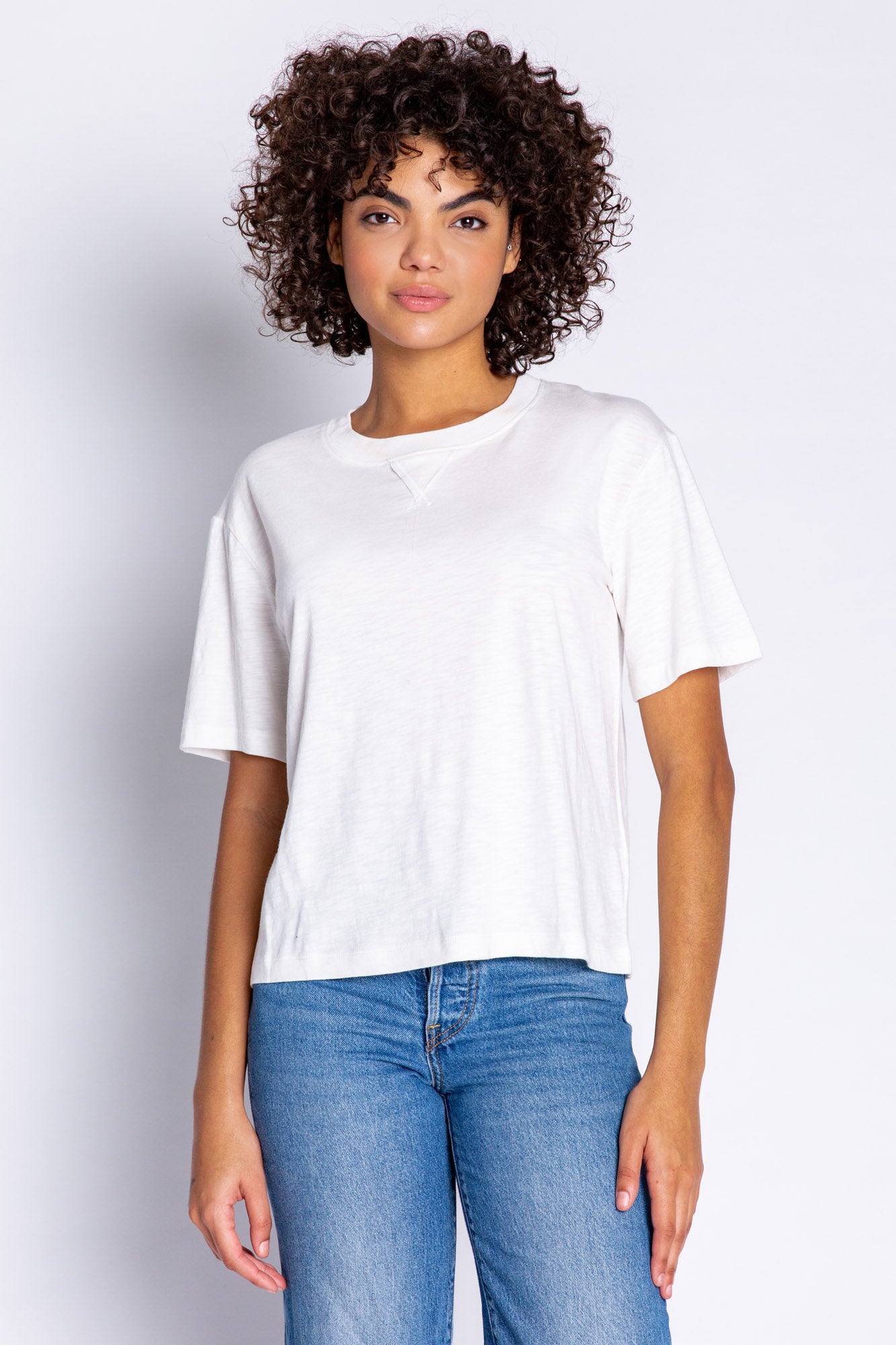 BACK TO BASICS LOUNGE TEE - IVORY