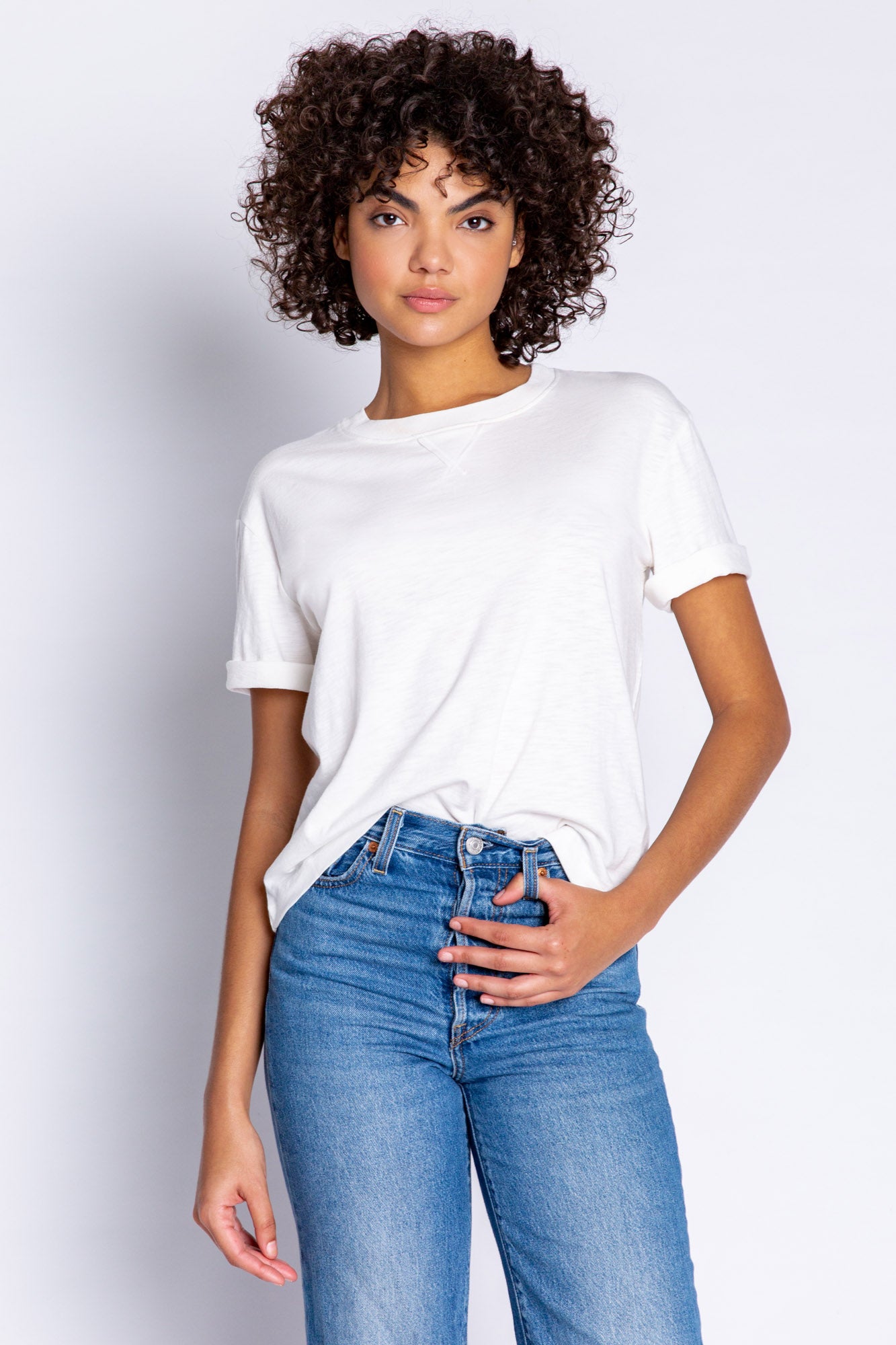 BACK TO BASICS LOUNGE TEE - IVORY