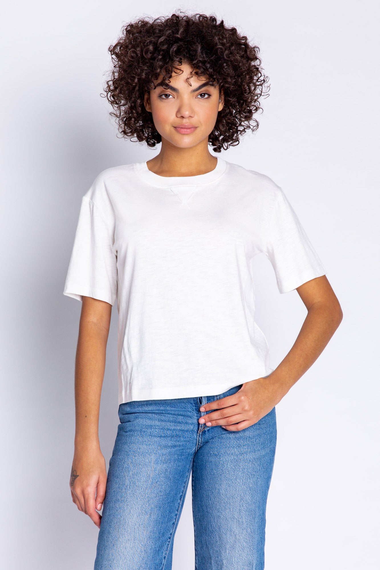 BACK TO BASICS LOUNGE TEE - IVORY