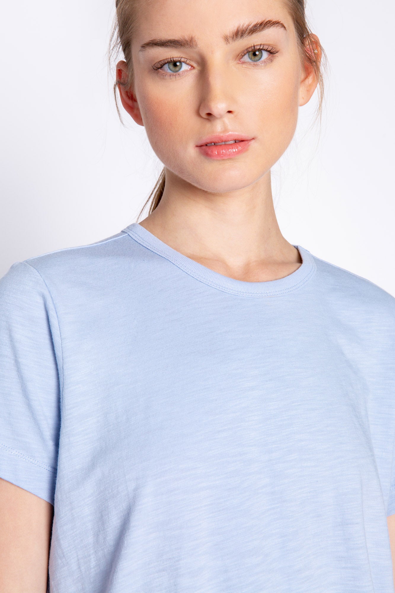 BACK TO BASICS SHORT SLEEVE TOP - ICE BLUE (ONLINE ONLY)