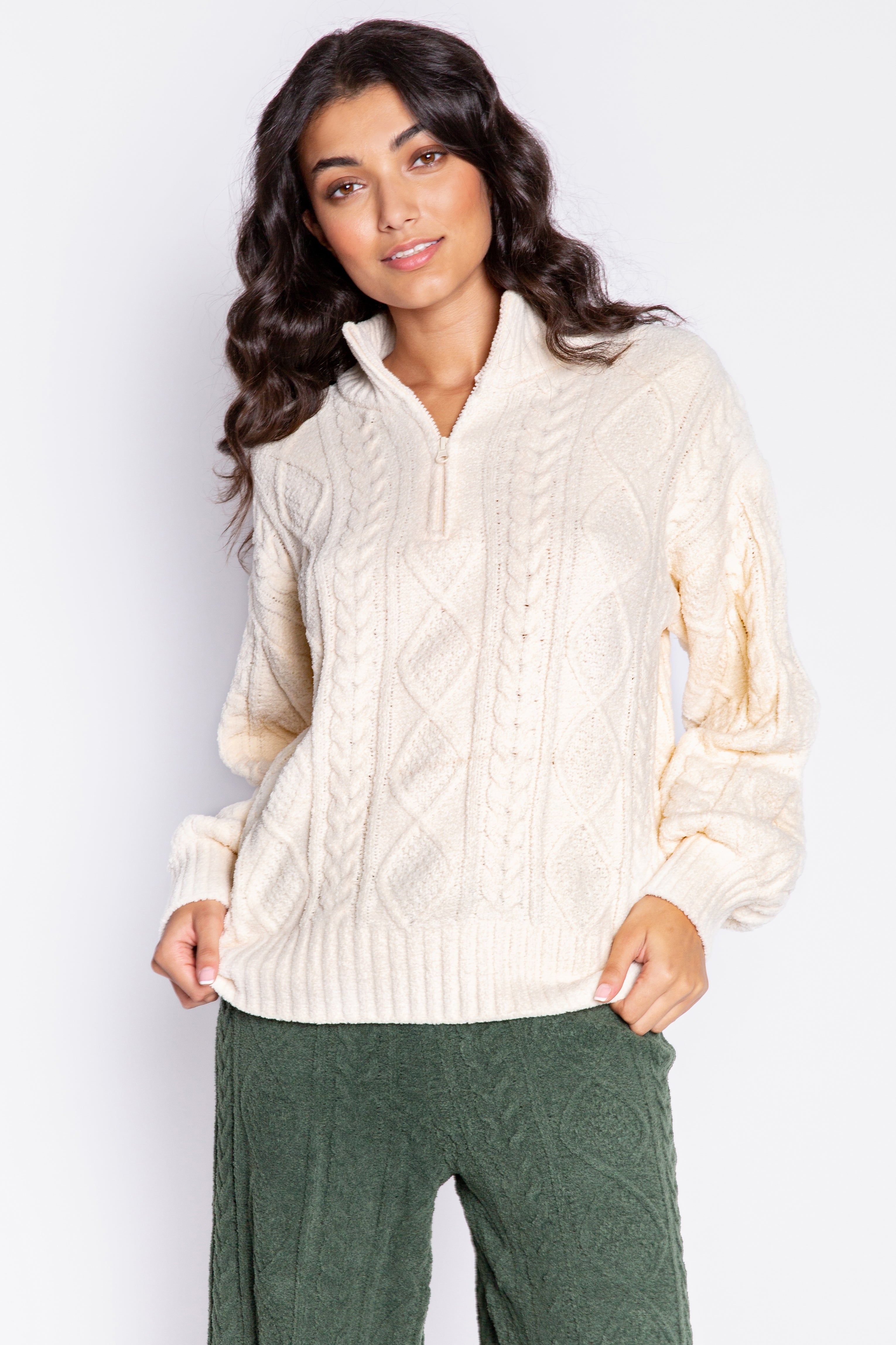 PINE WOODS LONG SLEEVE TOP - OATMEAL