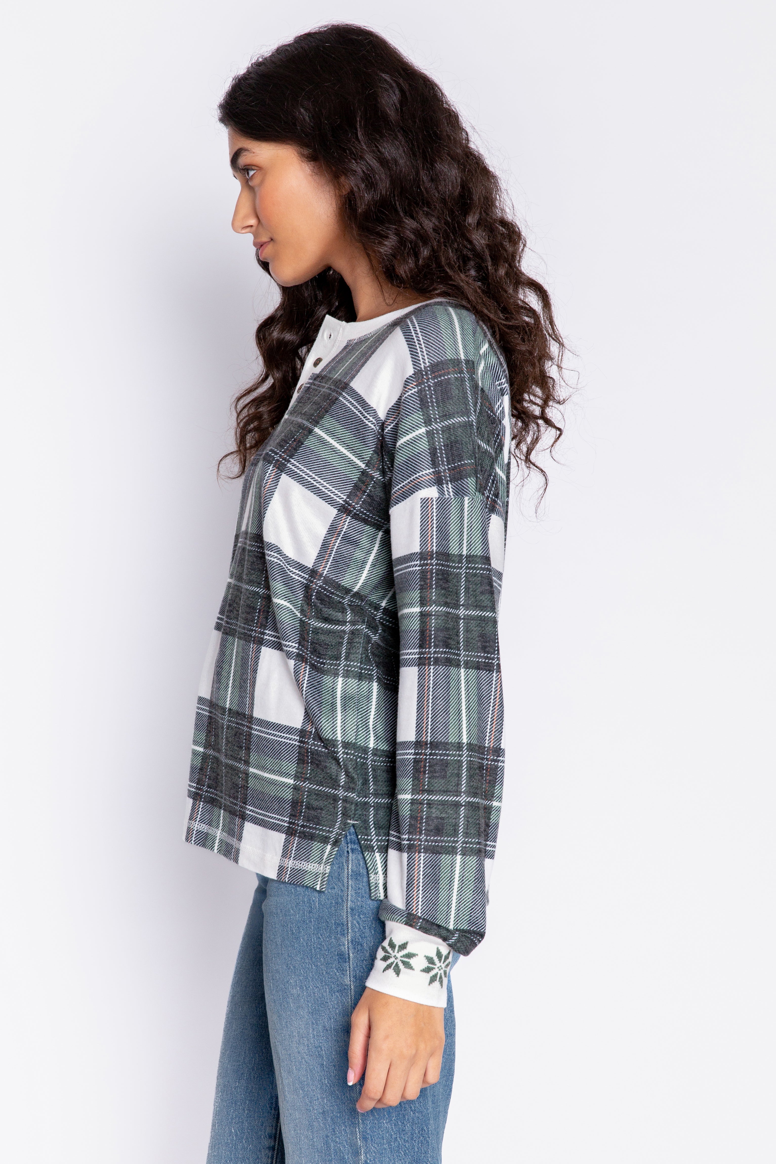 PINE WOODS PLAID LONG SLEEVE TOP